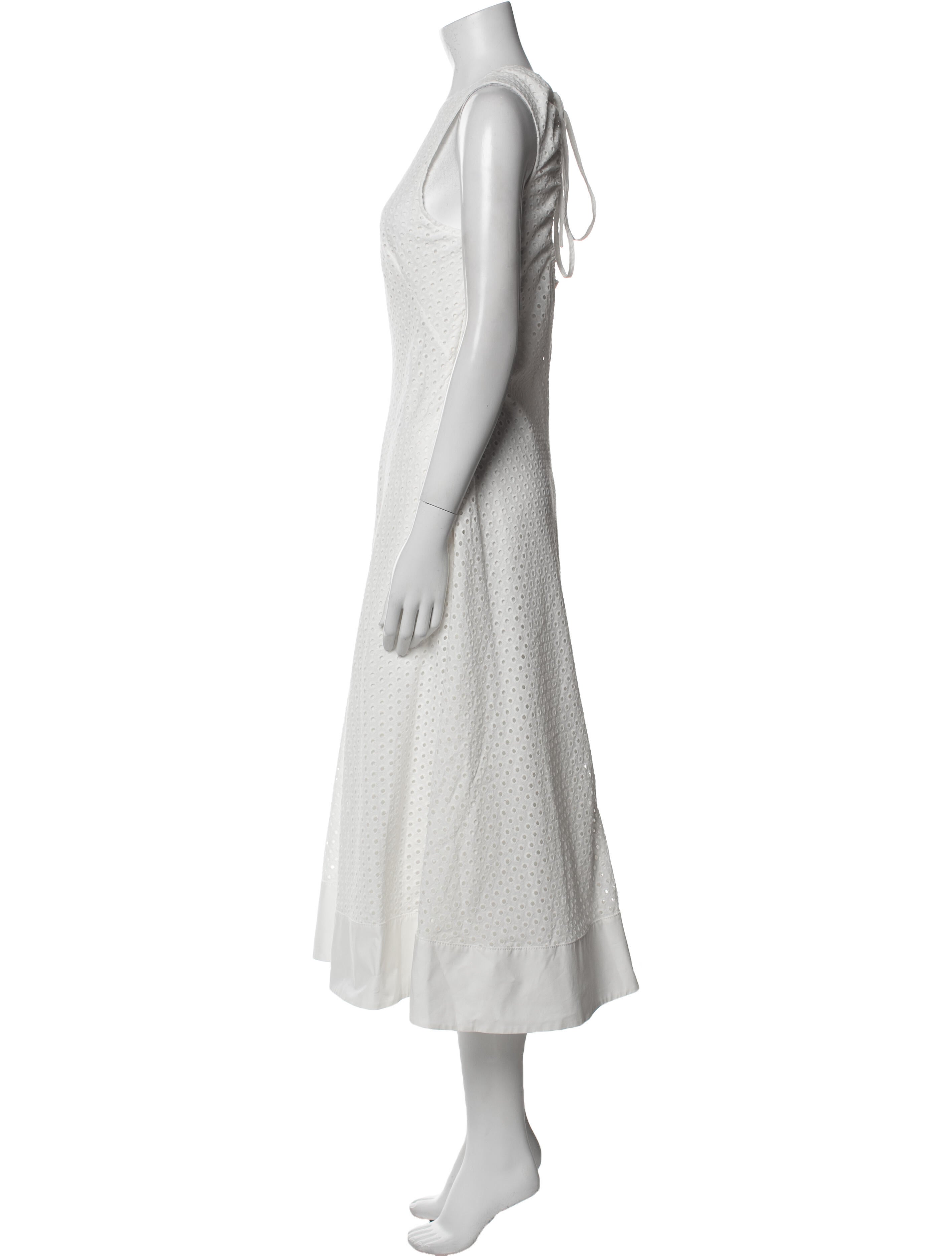 Proenza Schouler White Label V-Neck Long Dress