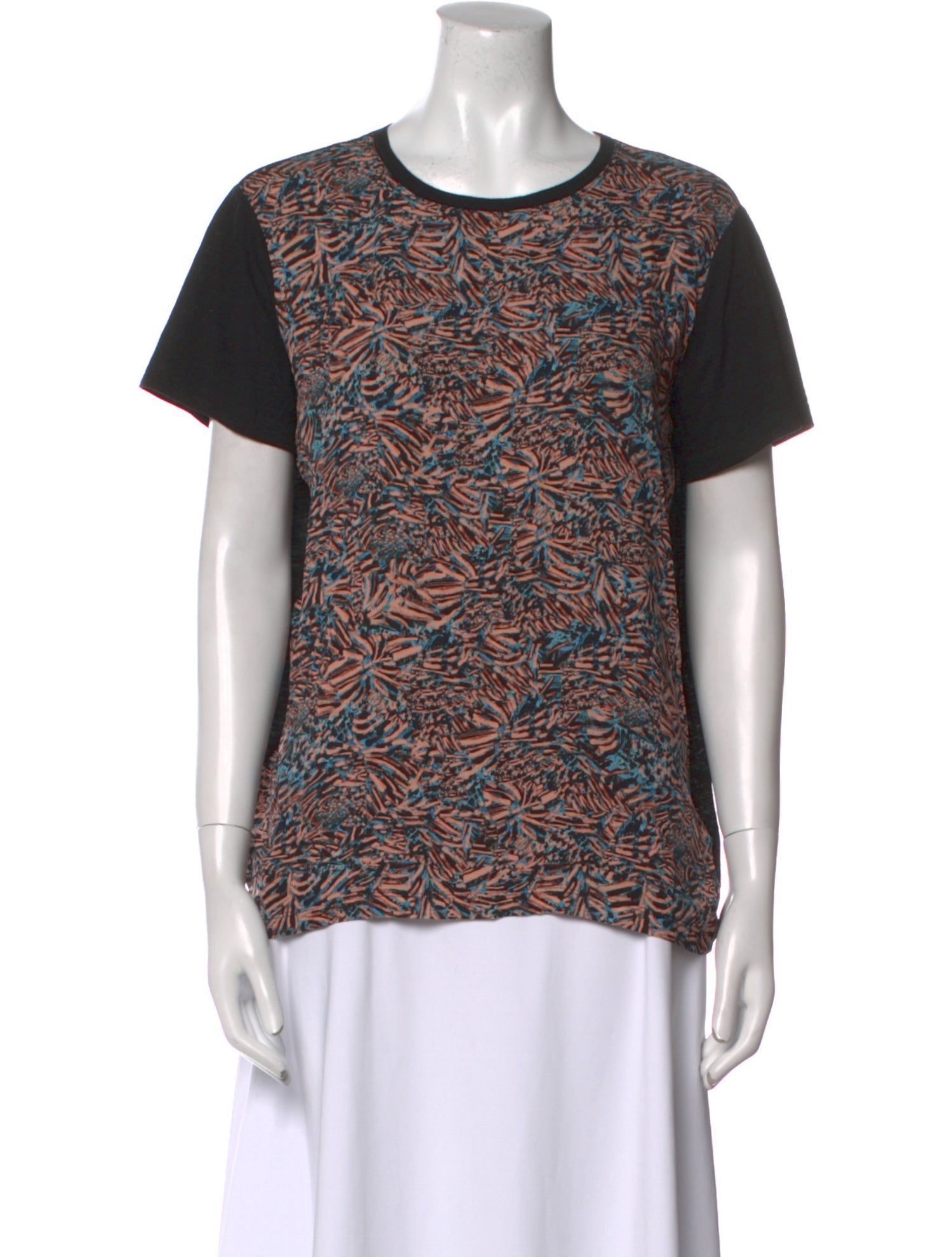 Proenza Schouler Silk Printed T-Shirt