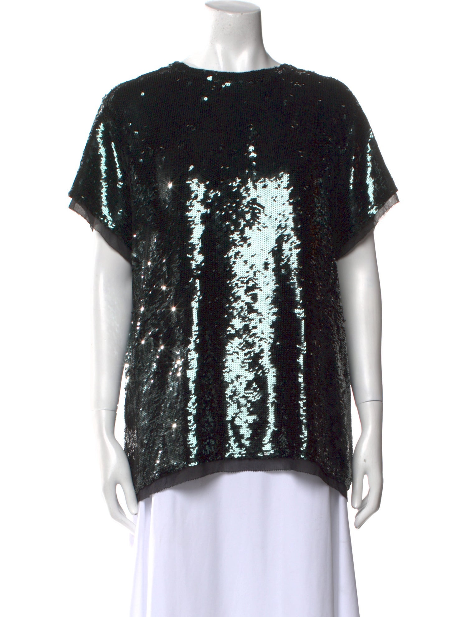 Proenza Schouler Silk Bateau Neckline T-Shirt