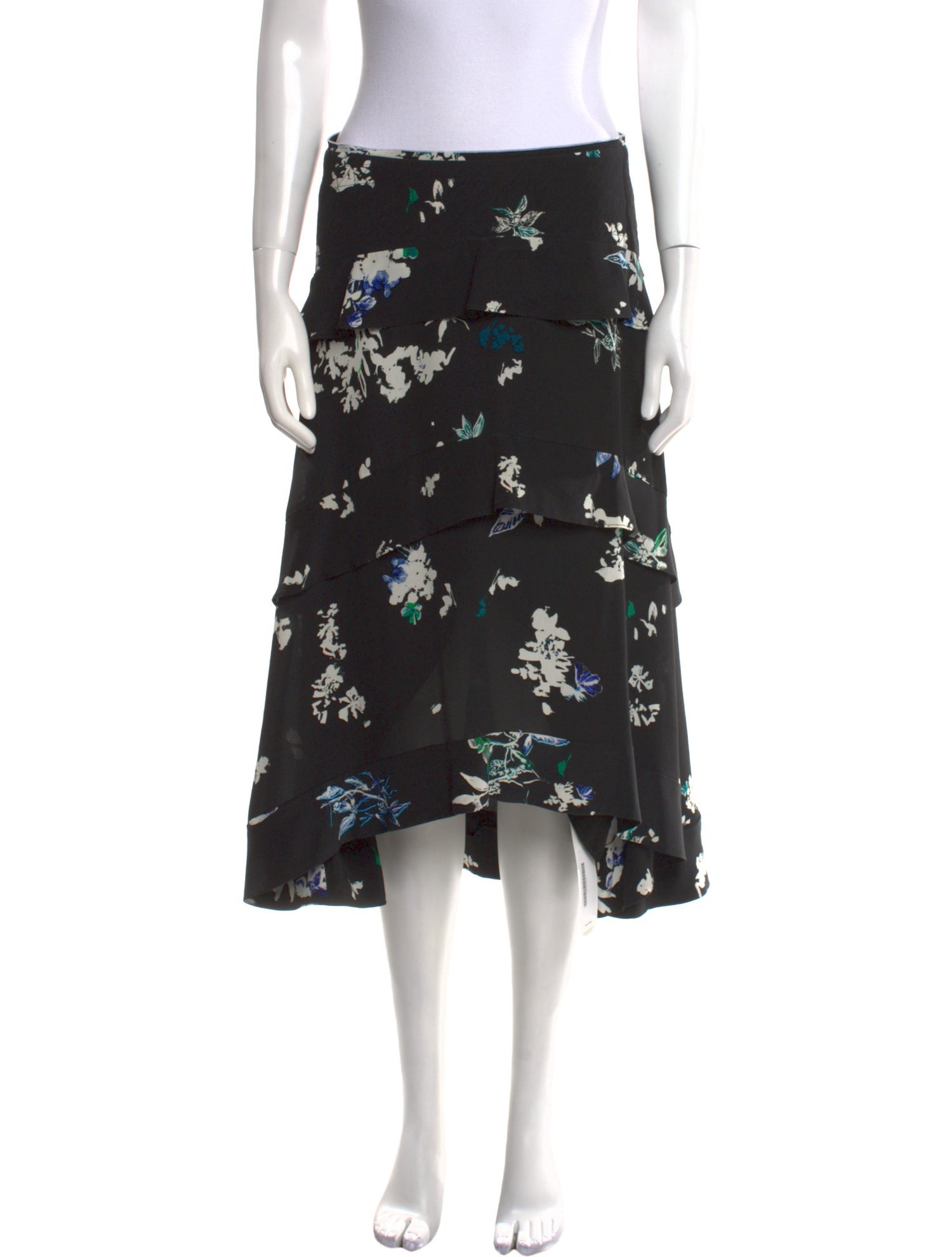 Proenza Schouler Silk Midi Length Skirt