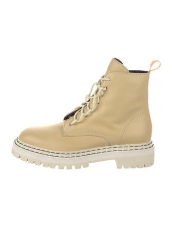 Proenza Schouler Leather Lace-Up Boots