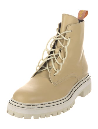 Proenza Schouler Leather Lace-Up Boots