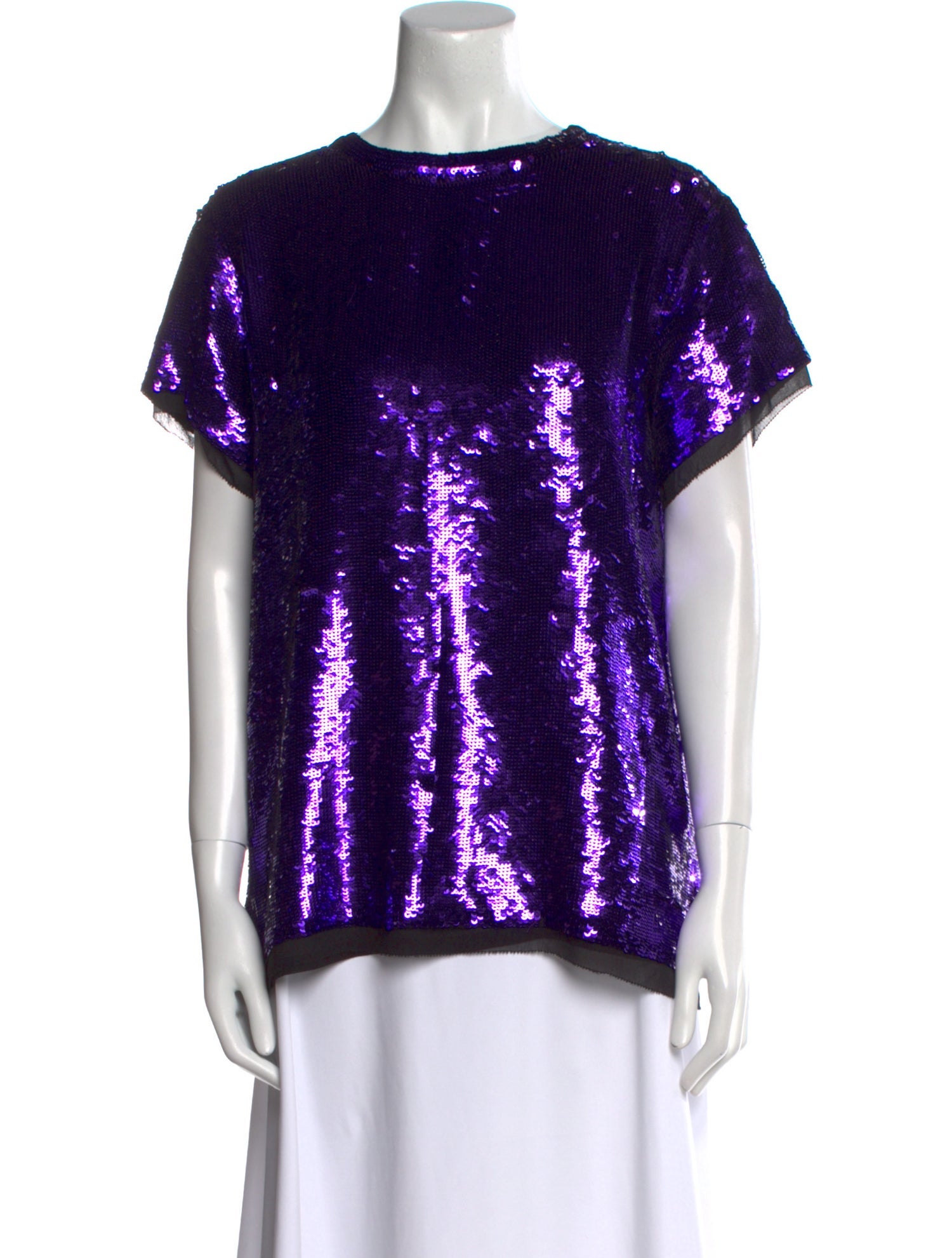 Proenza Schouler Silk Bateau Neckline T-Shirt