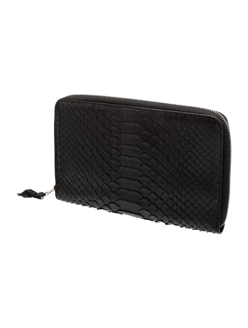 Proenza Schouler Wallet Black Python Silver-Tone … - image 3