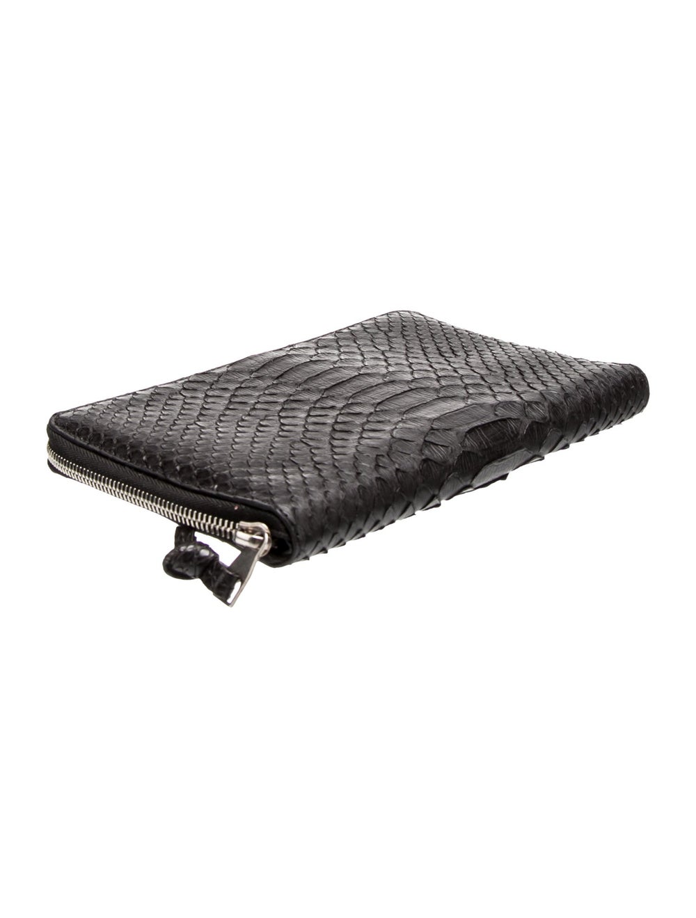 Proenza Schouler Wallet Black Python Silver-Tone … - image 5