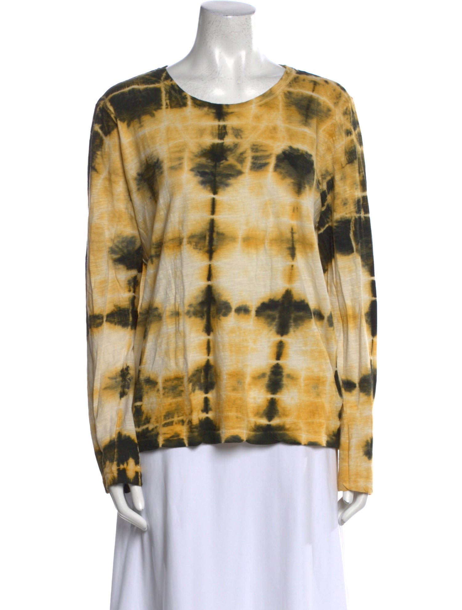 Proenza Schouler Tie-Dye Print Scoop Neck Blouse