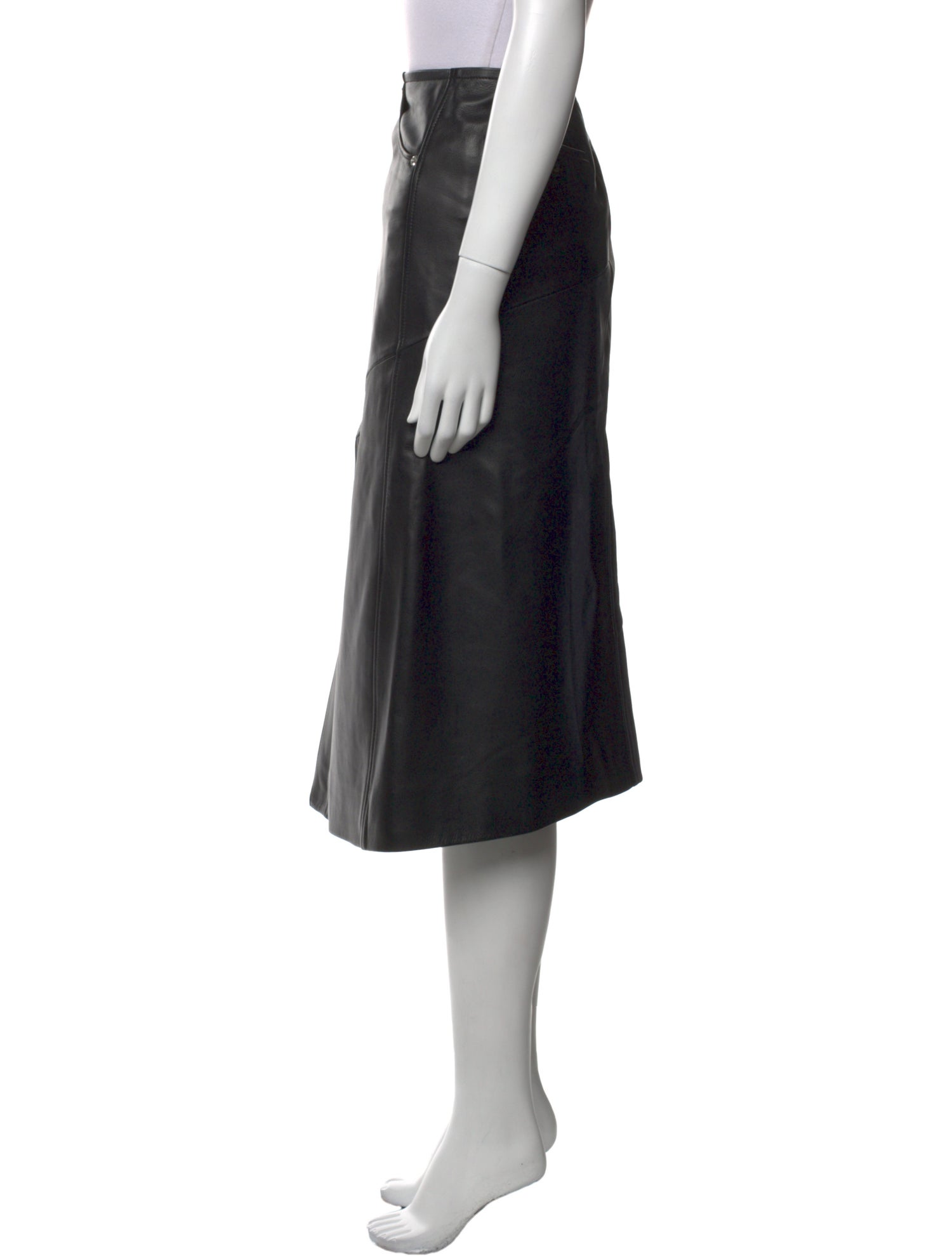 Proenza Schouler Lamb Leather Knee-Length Skirt