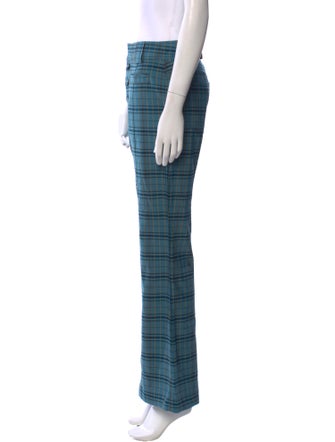 Proenza Schouler Plaid Print Wide Leg Pants