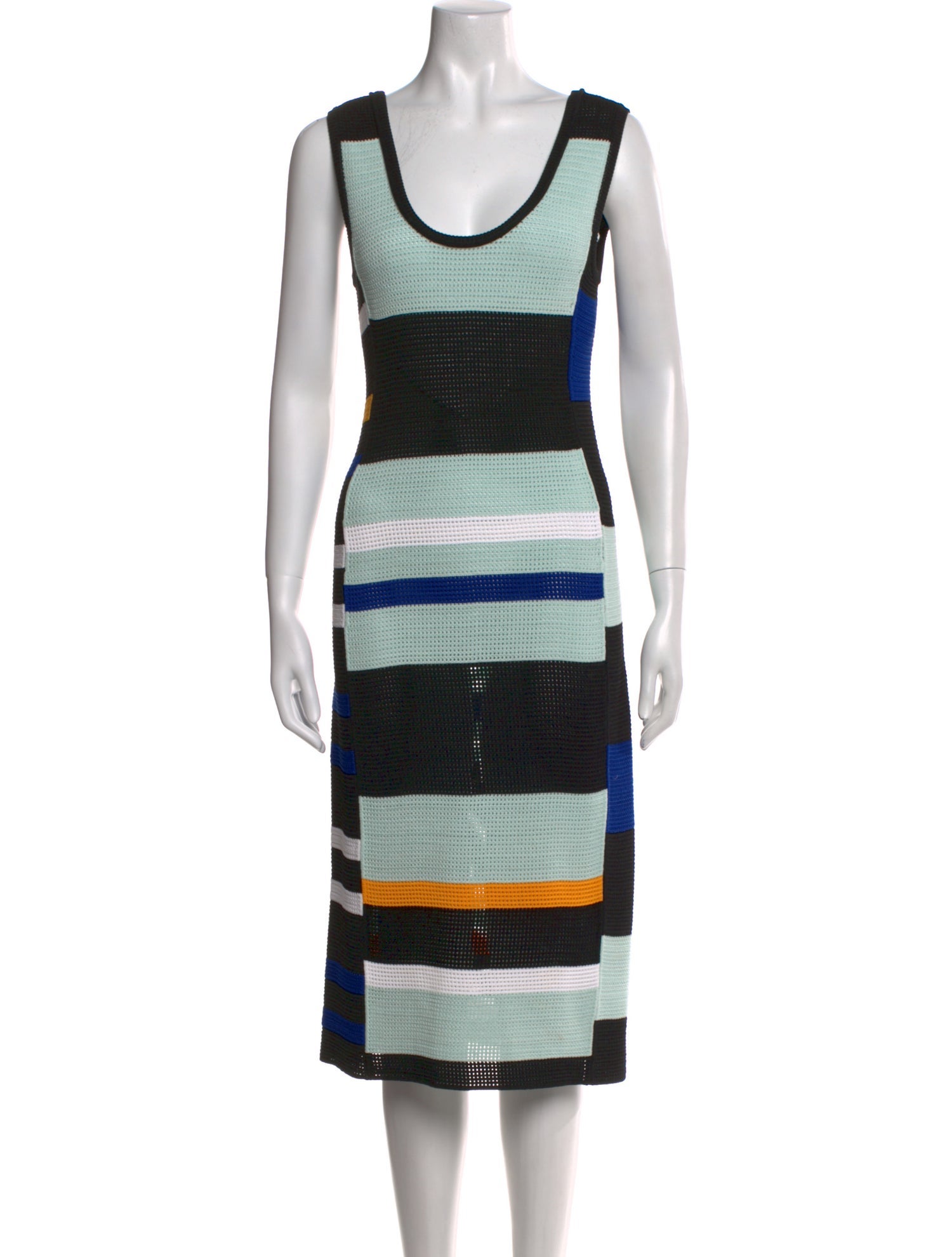 Proenza Schouler Striped Midi Length Dress