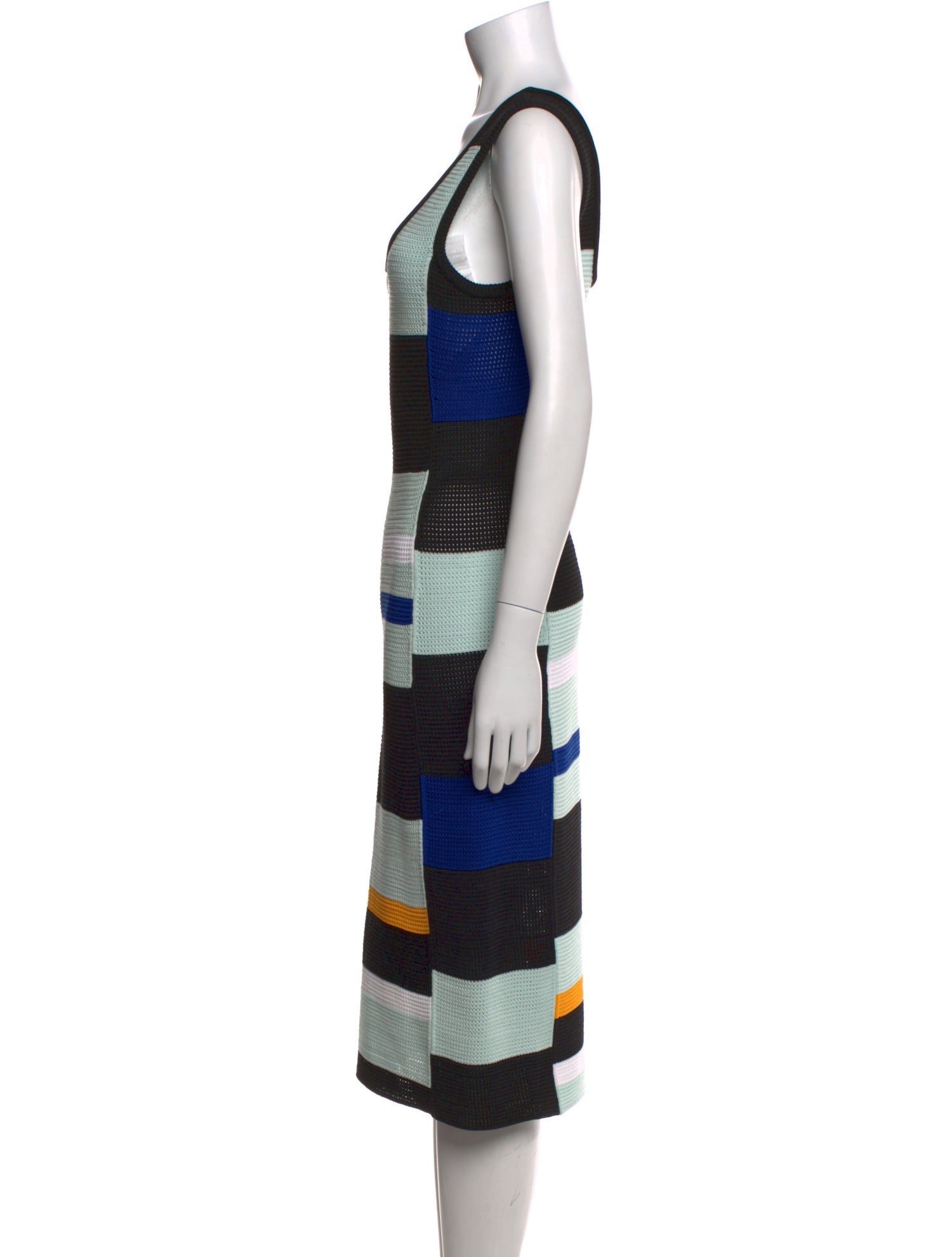 Proenza Schouler Striped Midi Length Dress