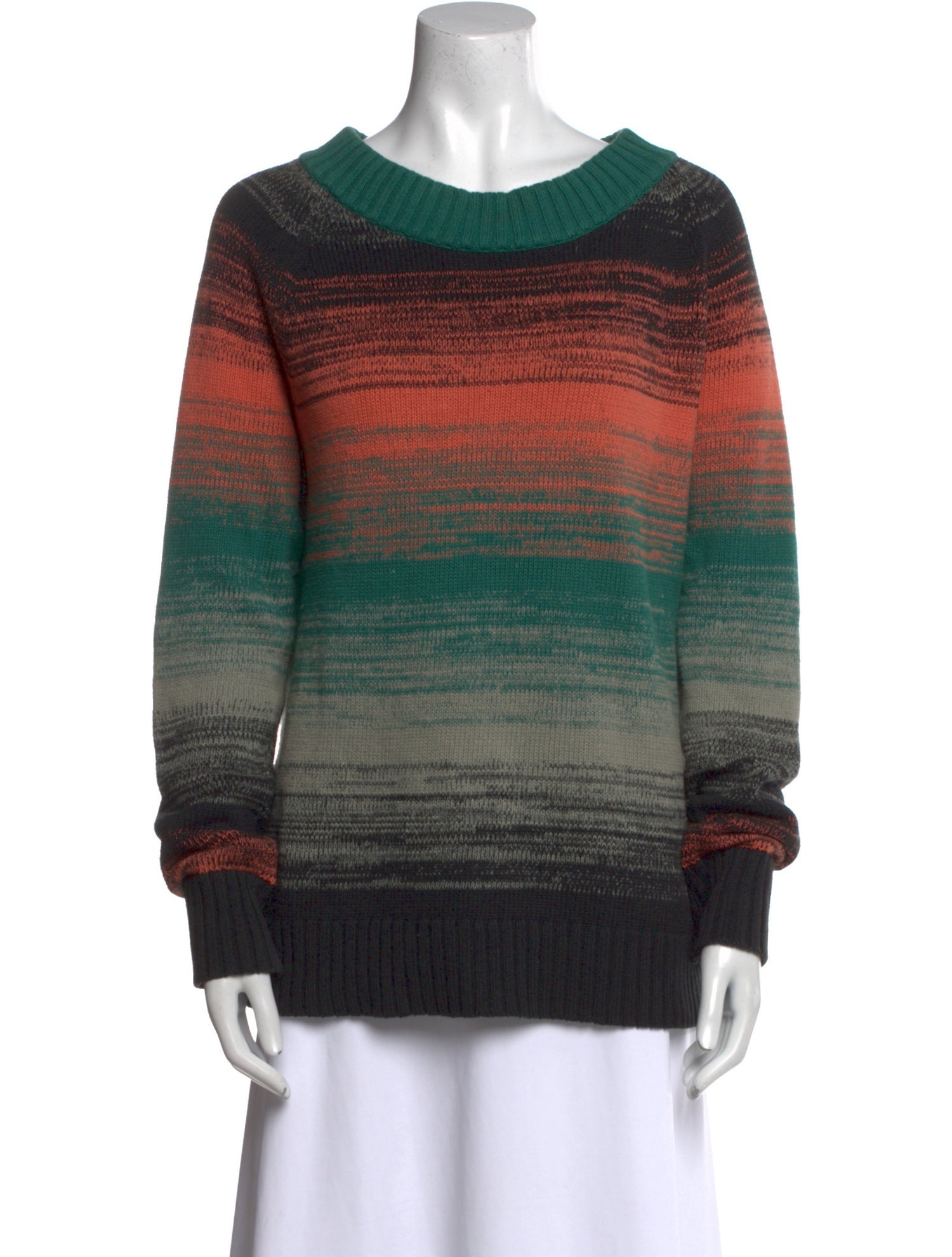 Proenza Schouler Striped Scoop Neck Sweater