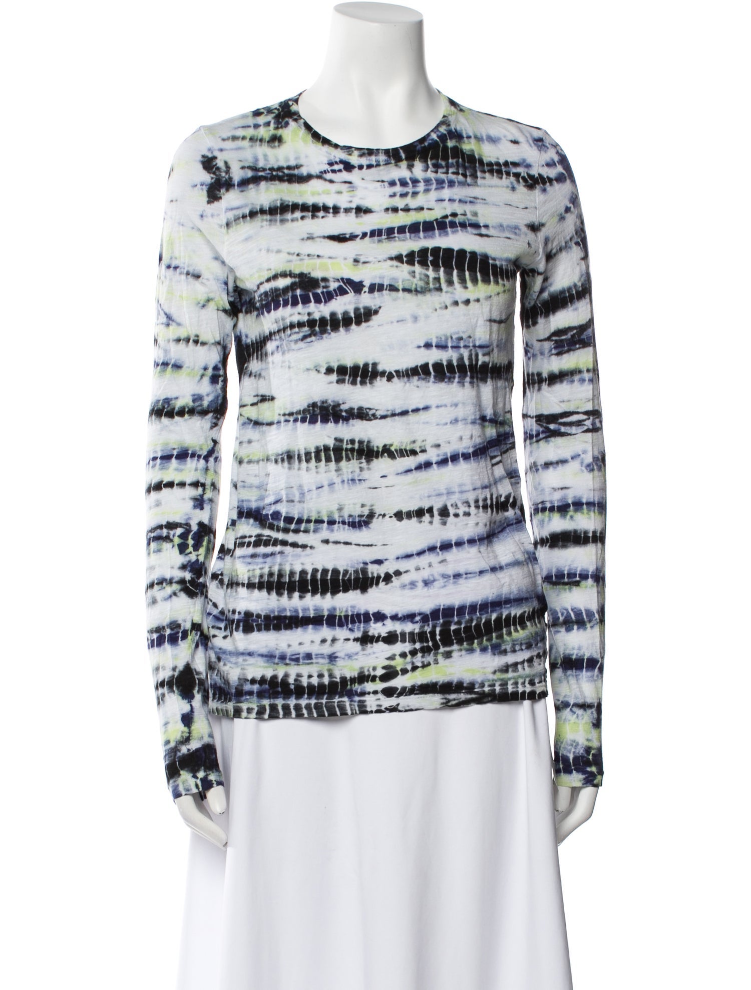 Proenza Schouler Tie-Dye Print Crew Neck Top