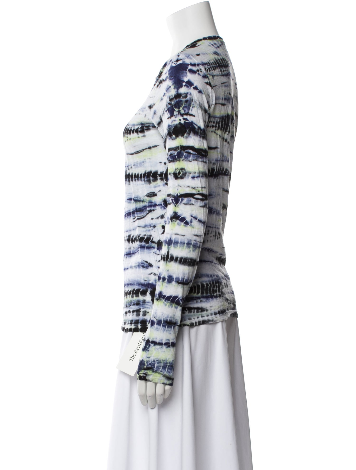 Proenza Schouler Tie-Dye Print Crew Neck Top