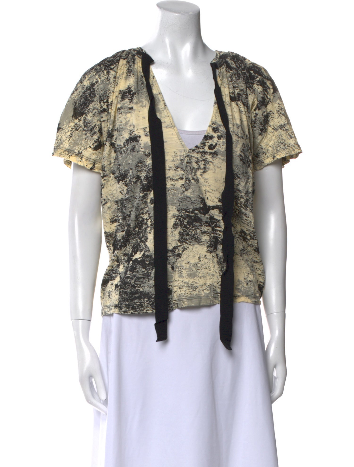 Proenza Schouler Printed V-Neck Blouse