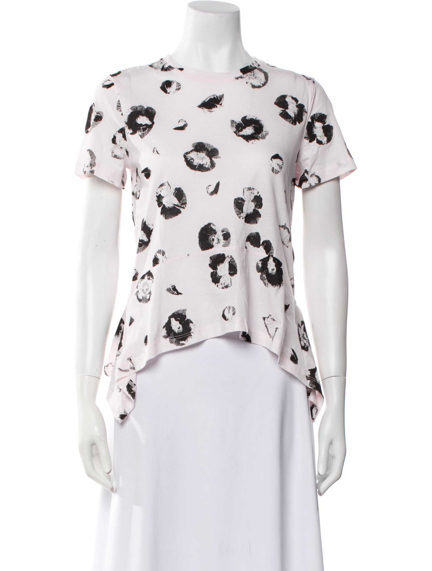 Proenza Schouler Floral Print Crew Neck T-Shirt