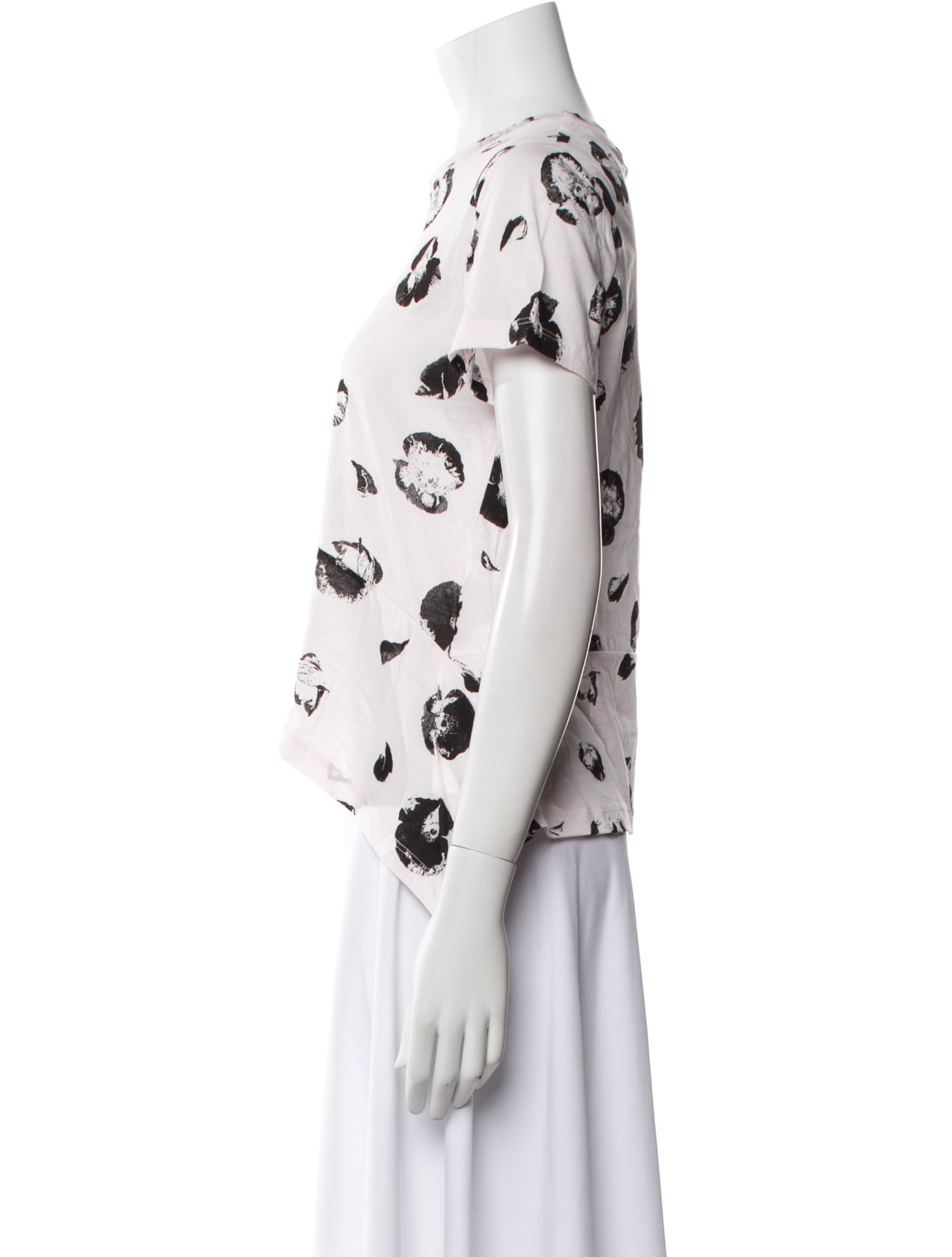 Proenza Schouler Floral Print Crew Neck T-Shirt