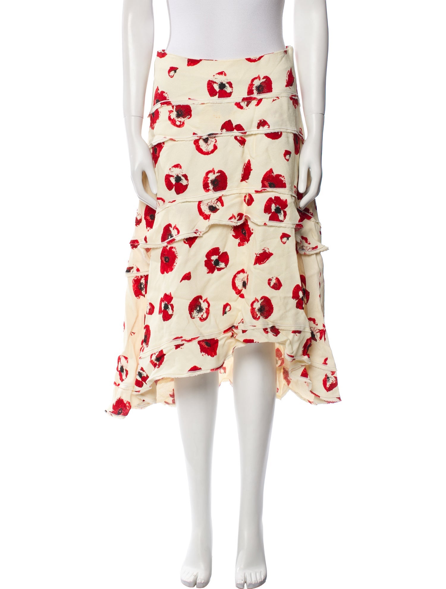 Proenza Schouler Floral Print Knee-Length Skirt