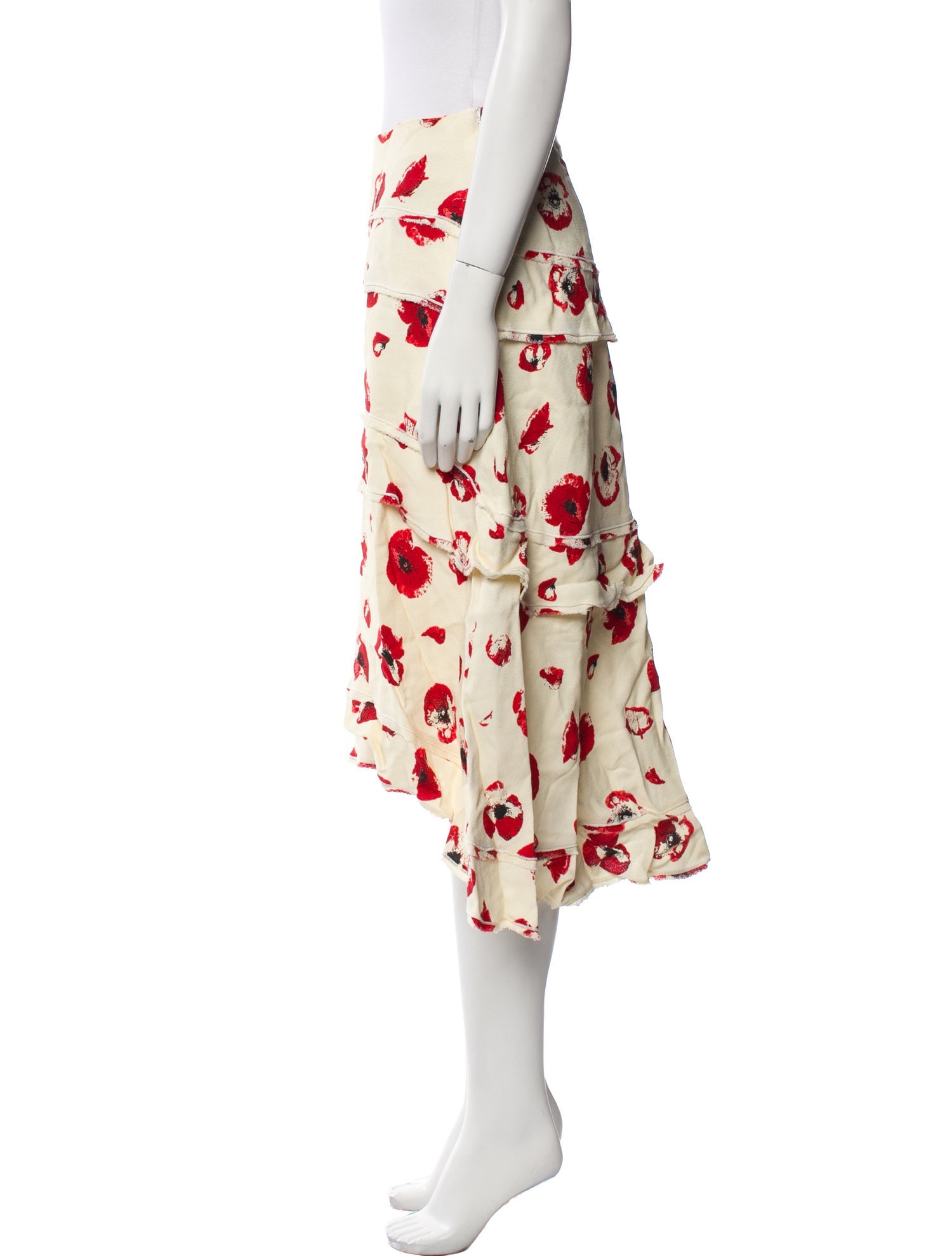 Proenza Schouler Floral Print Knee-Length Skirt