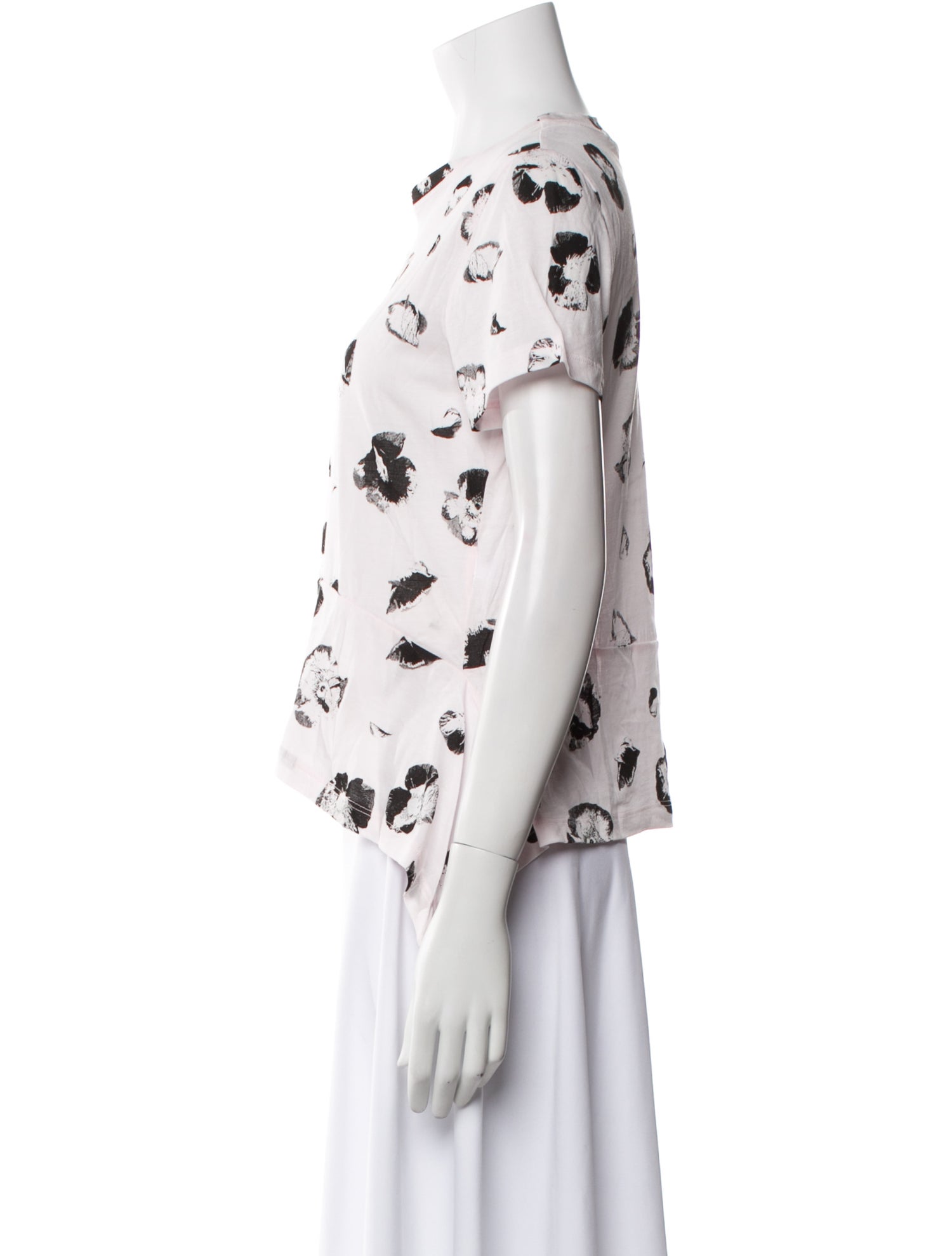 Proenza Schouler Floral Print Crew Neck T-Shirt