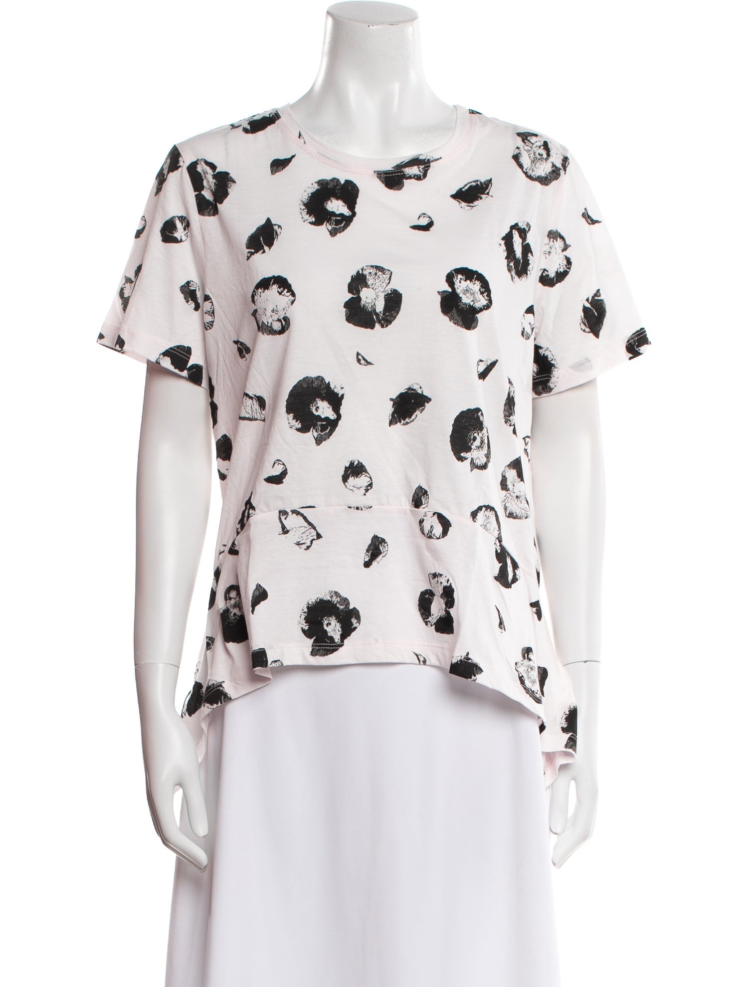 Proenza Schouler Floral Print Crew Neck T-Shirt
