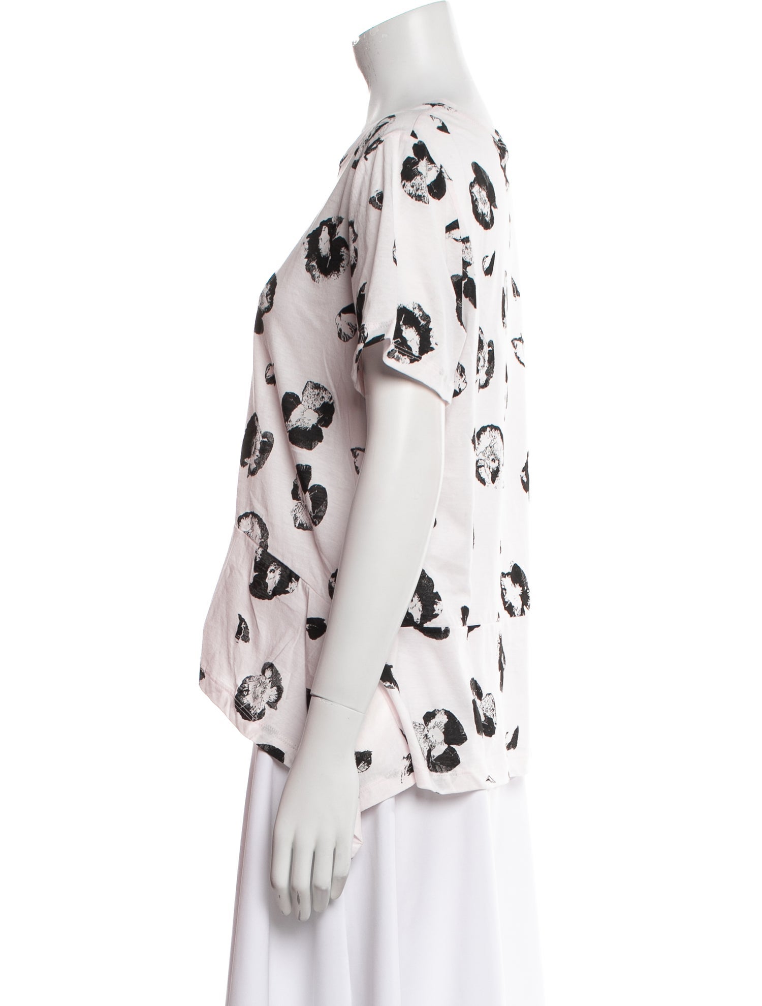 Proenza Schouler Floral Print Crew Neck T-Shirt