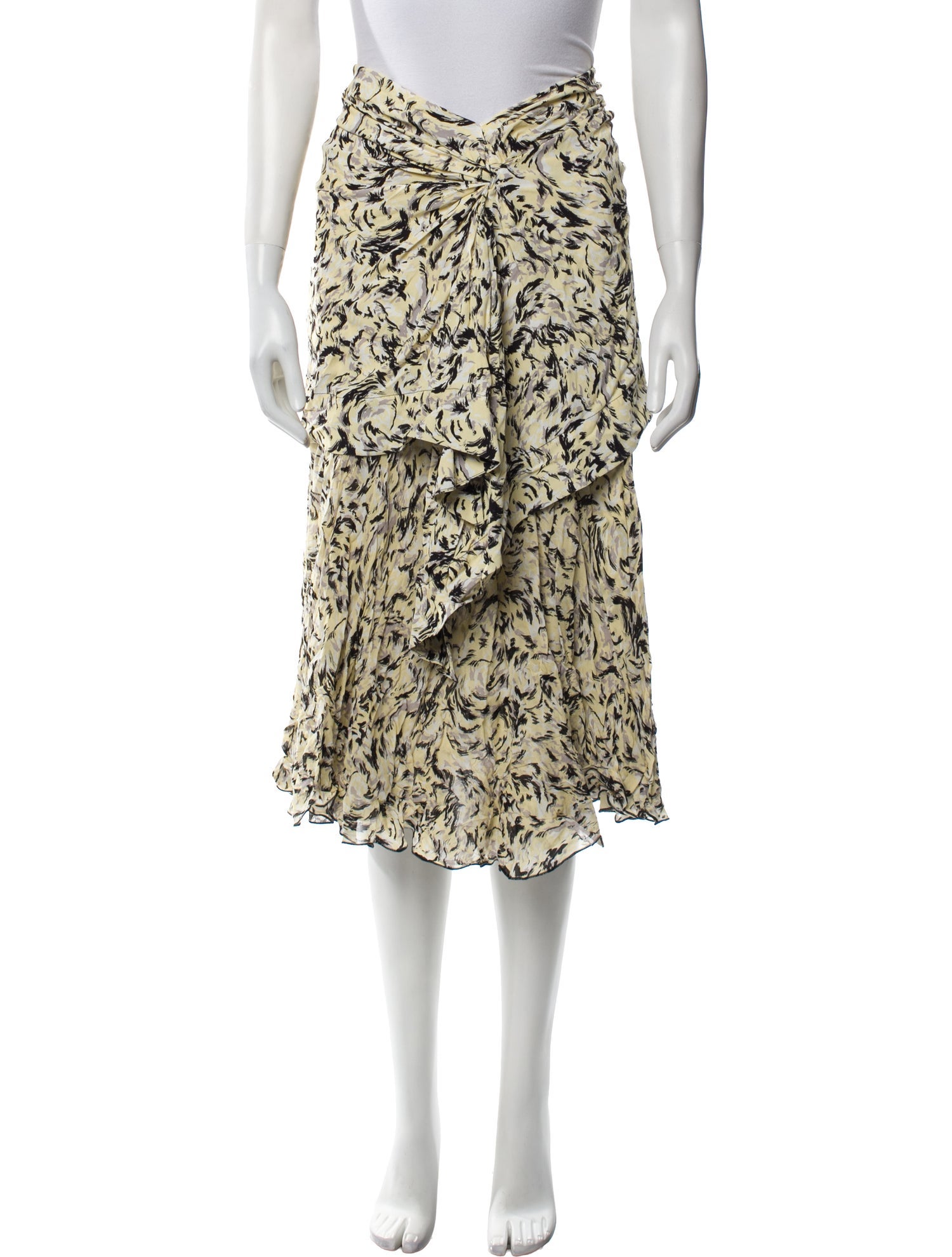 Proenza Schouler Floral Print Midi Length Skirt