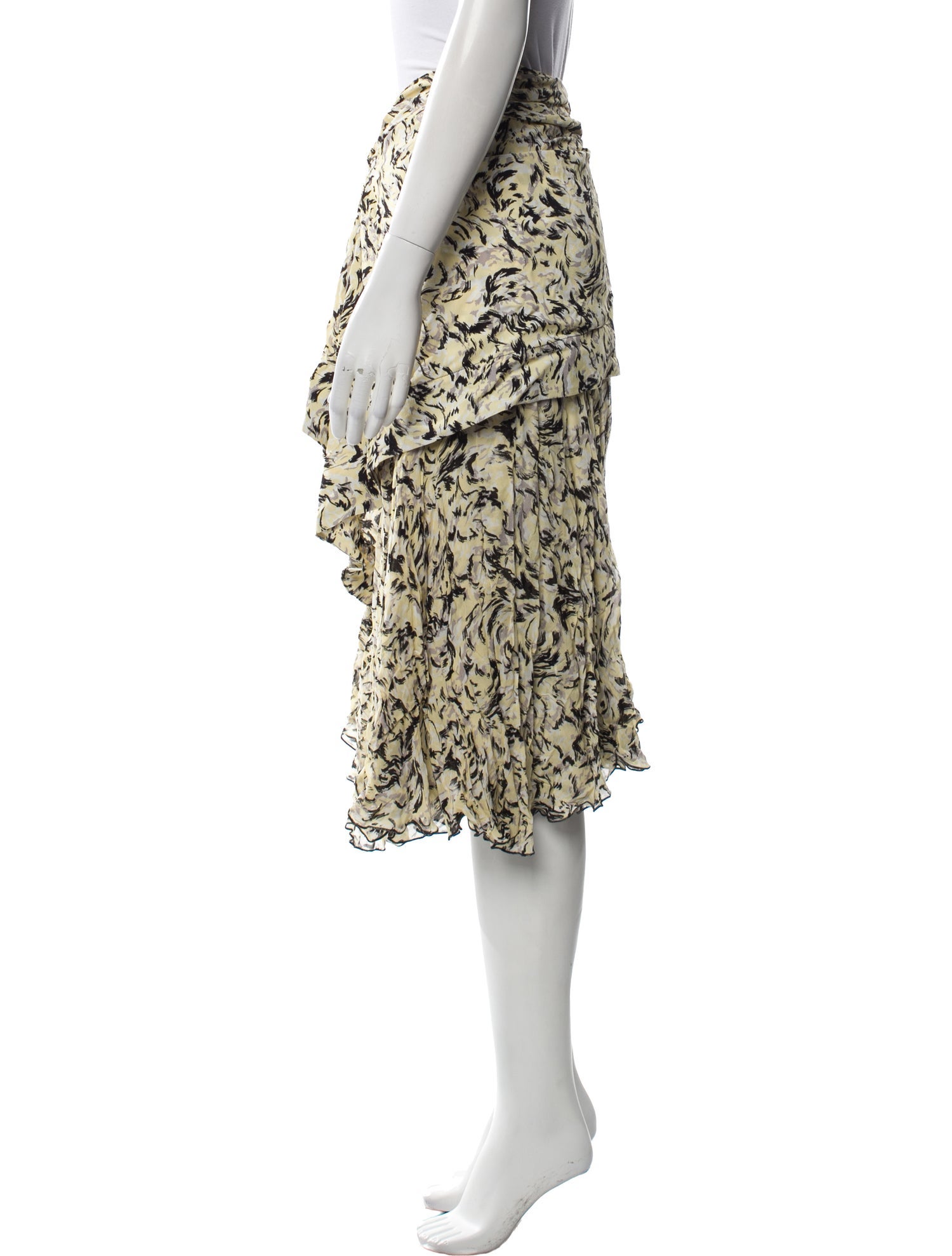 Proenza Schouler Floral Print Midi Length Skirt