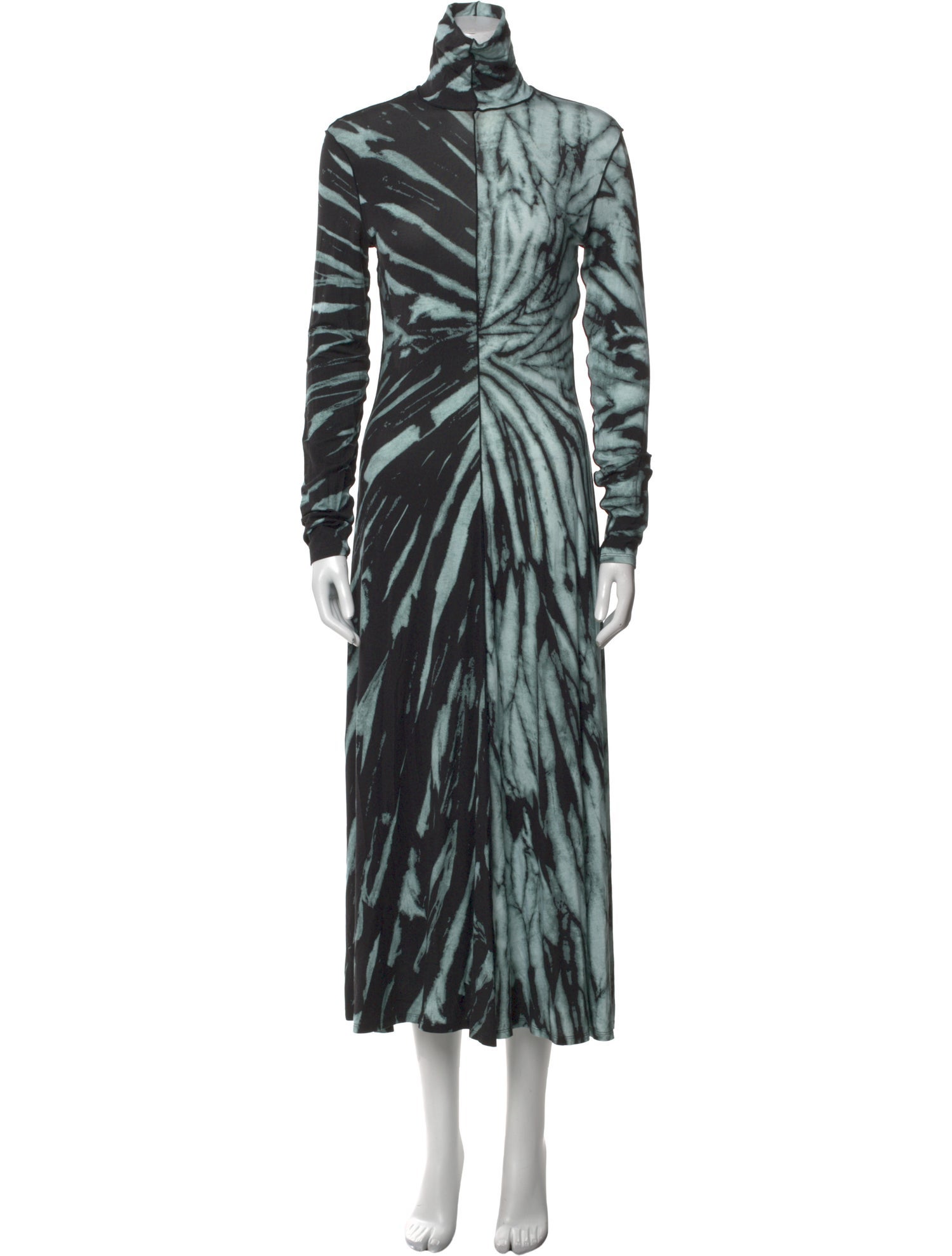 Proenza Schouler Tie-Dye Print Midi Length Dress