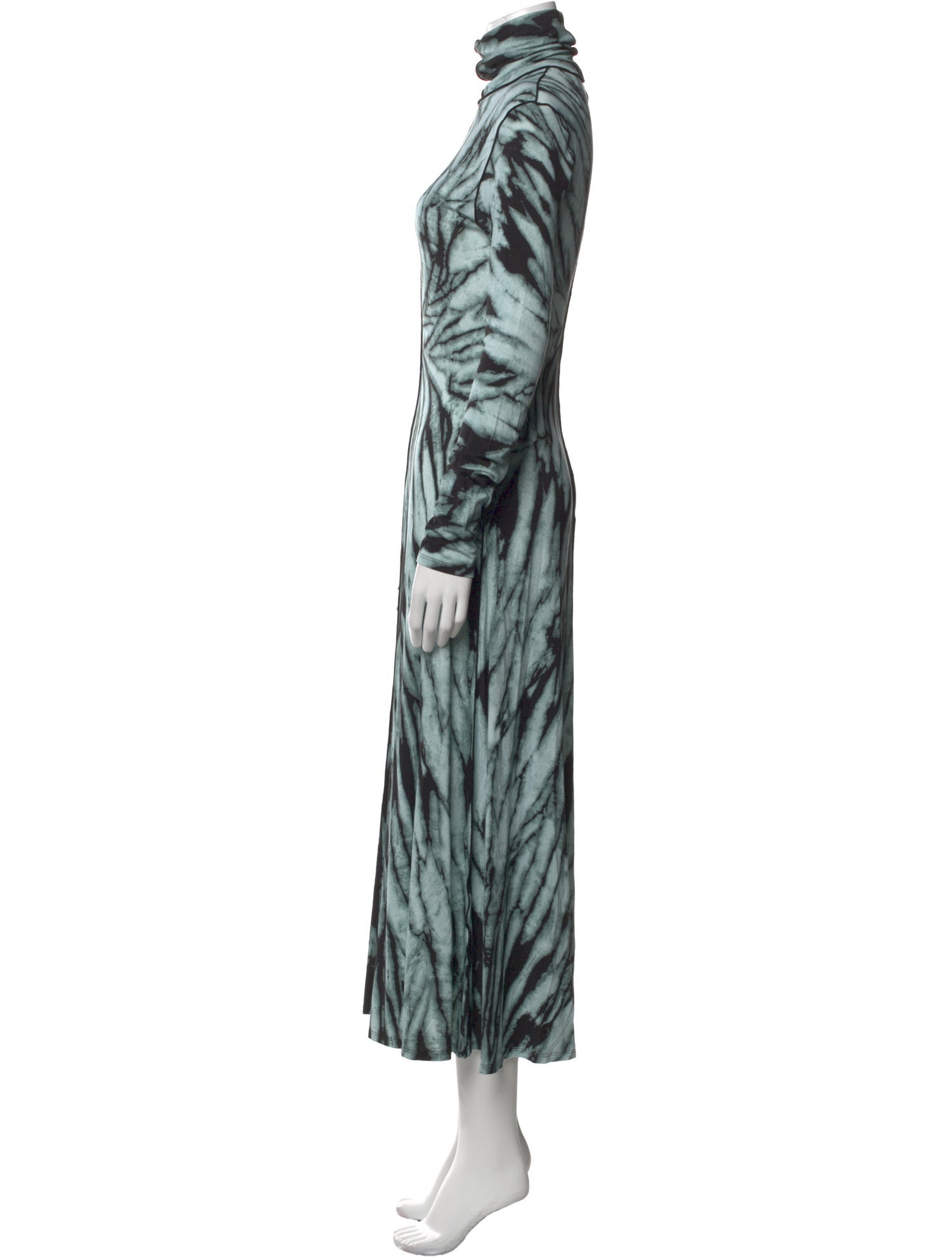 Proenza Schouler Tie-Dye Print Midi Length Dress