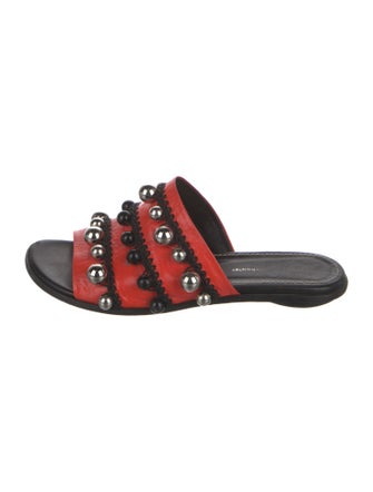 Proenza Schouler Leather Printed Slides