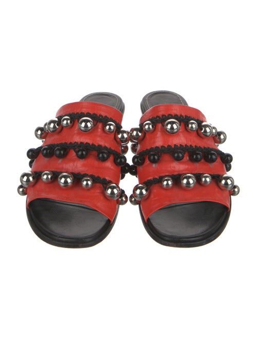 Proenza Schouler Leather Printed Slides