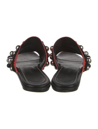 Proenza Schouler Leather Printed Slides