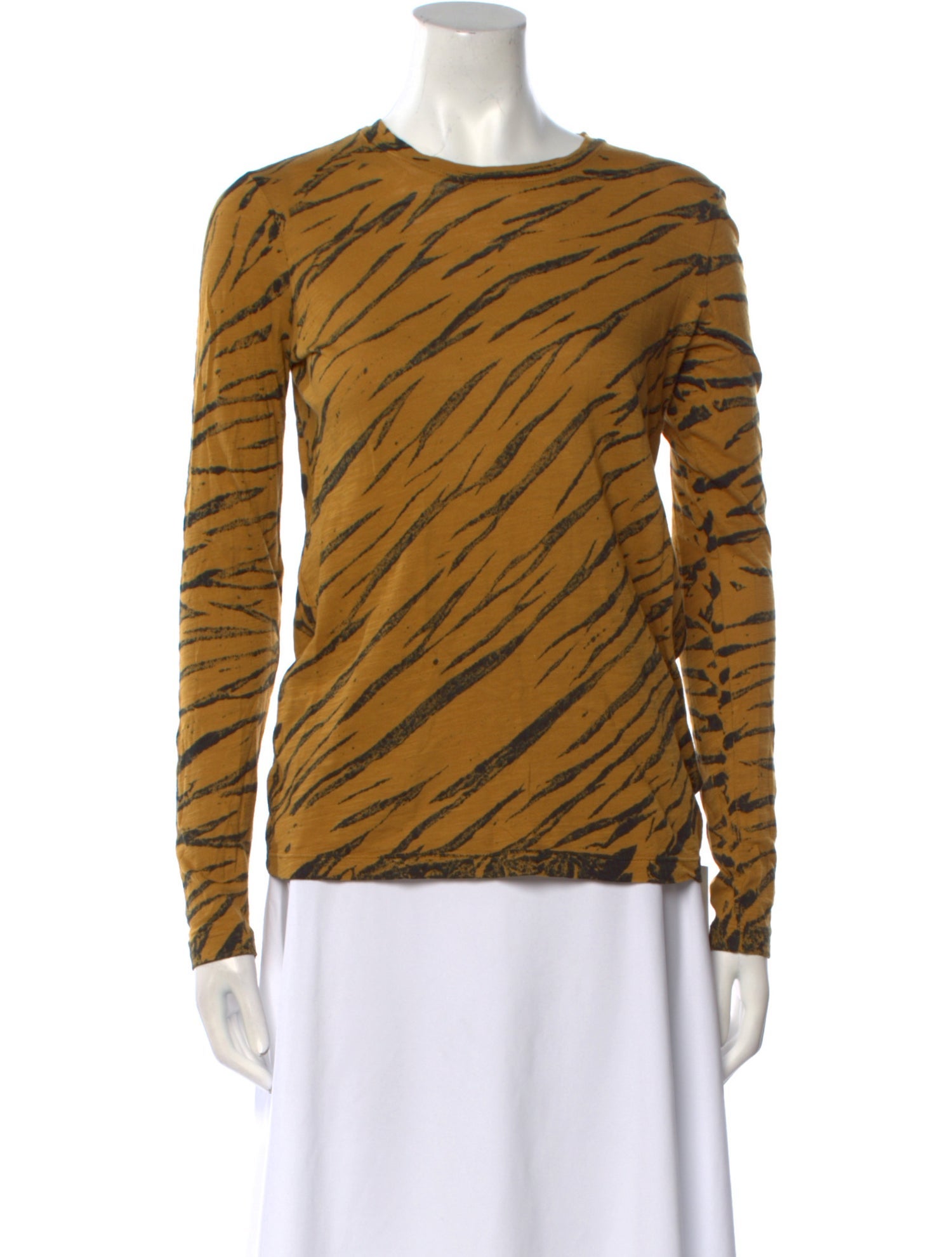 Proenza Schouler Animal Print Crew Neck Top