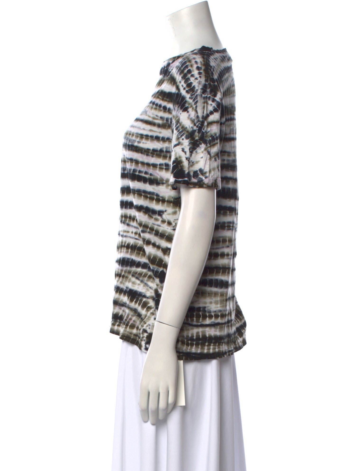 Proenza Schouler Tie-Dye Print Bateau Neckline T-Shirt