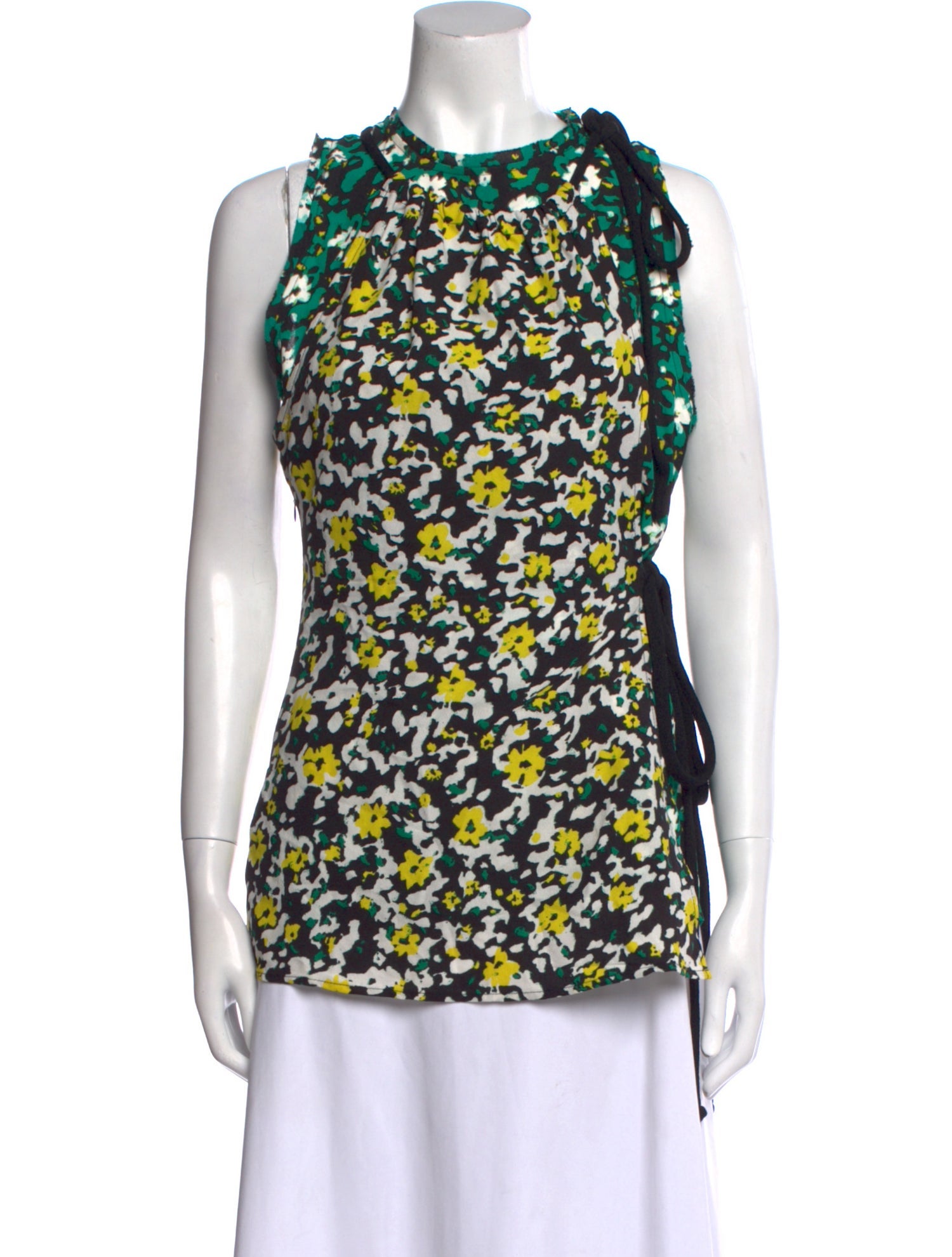 Proenza Schouler Floral Print Crew Neck Blouse