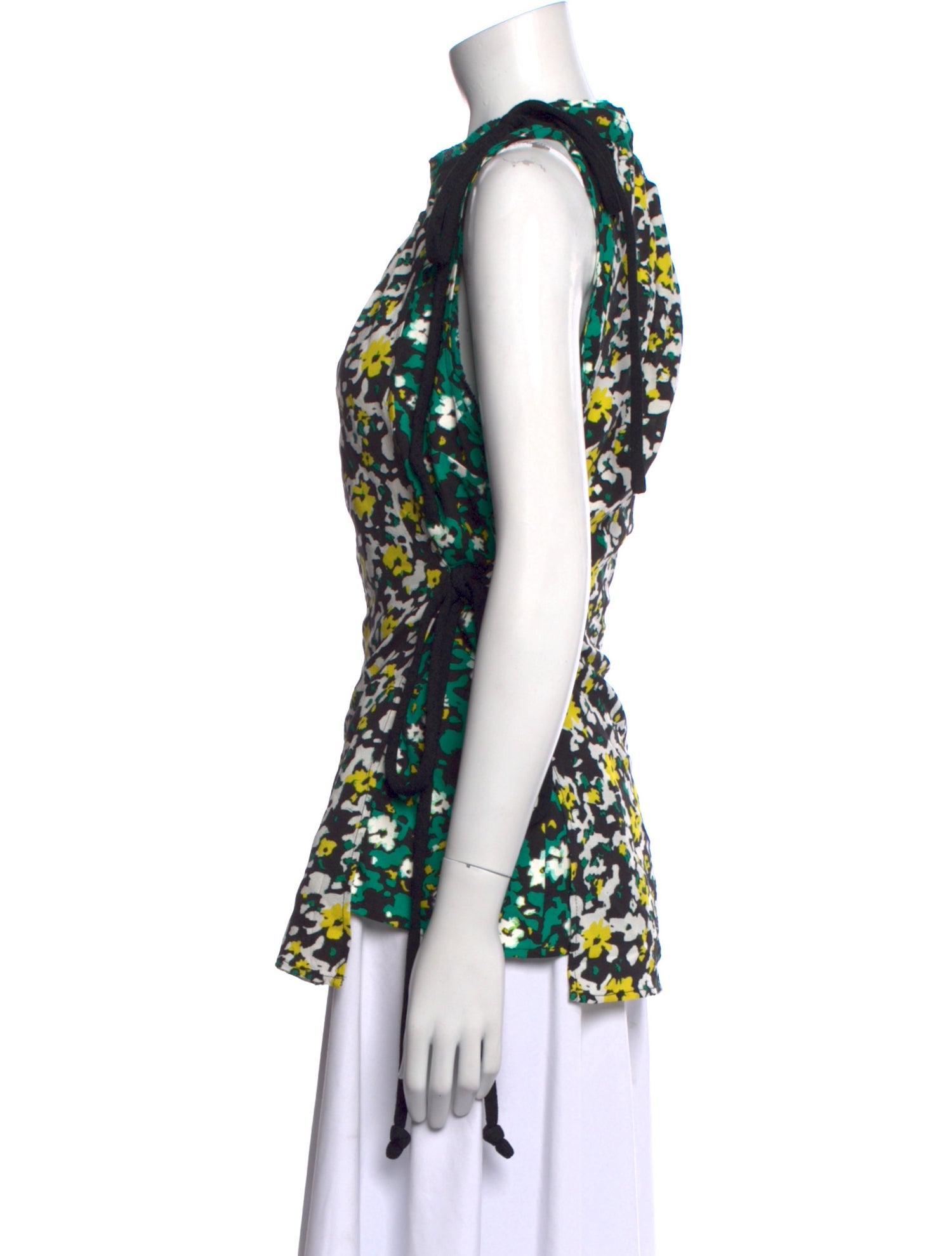 Proenza Schouler Floral Print Crew Neck Blouse