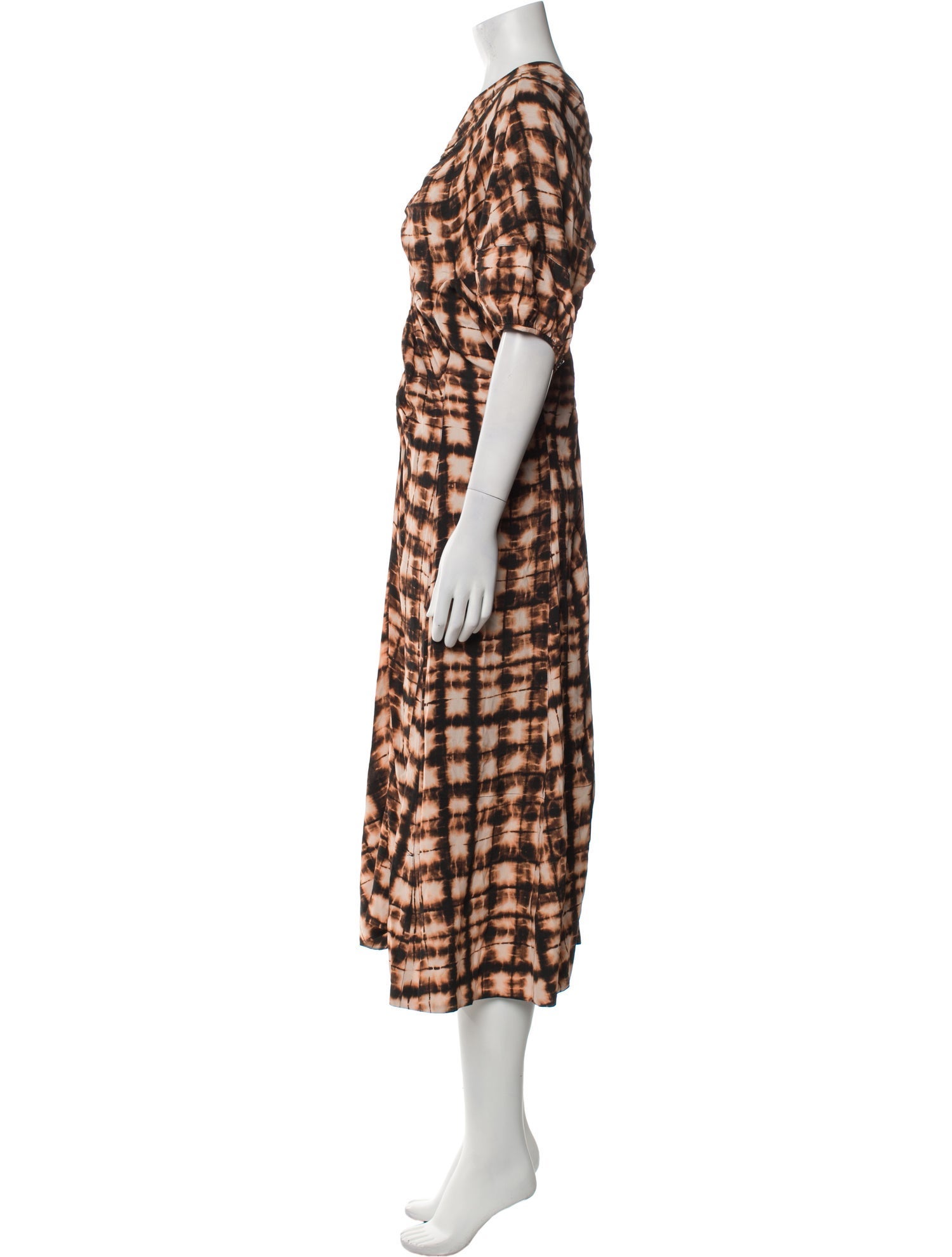 Proenza Schouler Plaid Print Long Dress