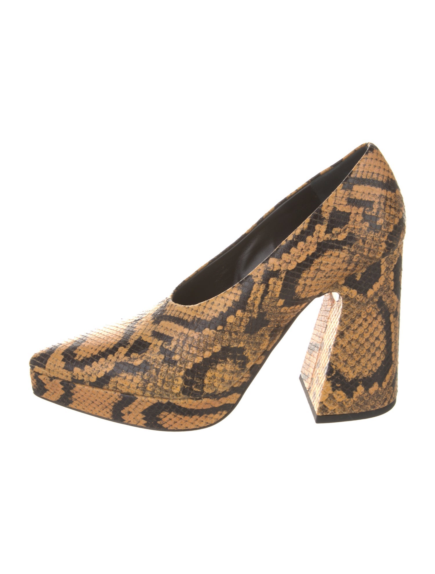 Proenza Schouler Embossed Leather Animal Print Pumps