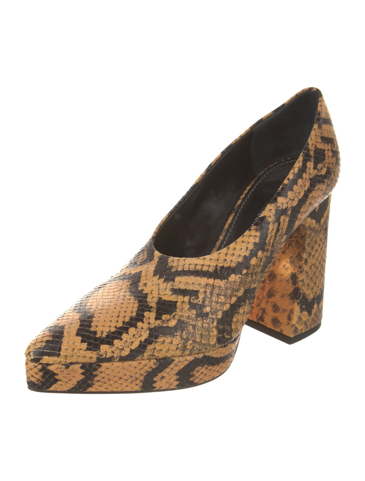 Proenza Schouler Embossed Leather Animal Print Pumps