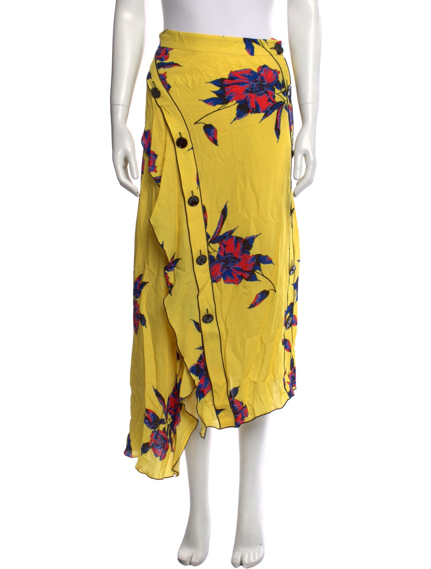 Proenza Schouler Silk Midi Length Skirt