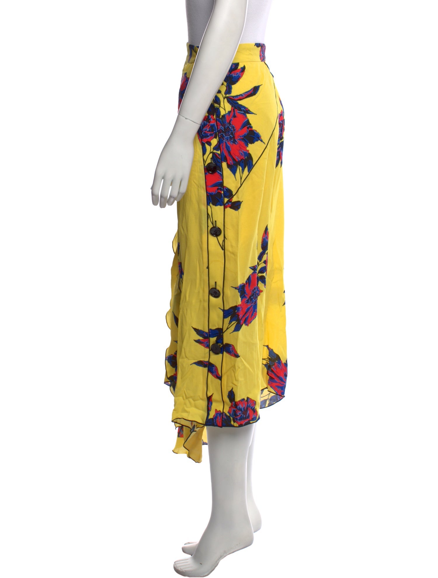 Proenza Schouler Silk Midi Length Skirt