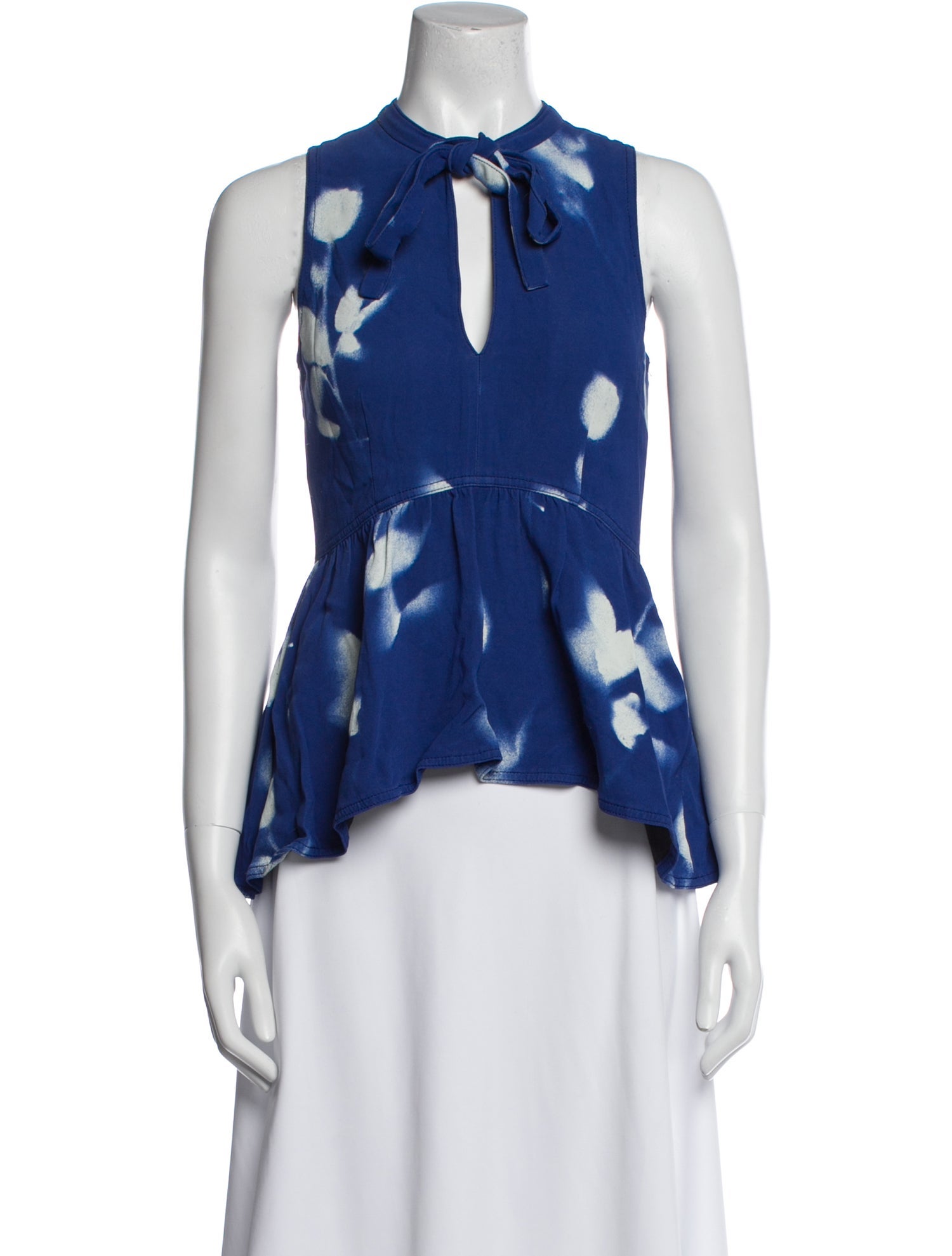 Proenza Schouler Printed V-Neck Blouse