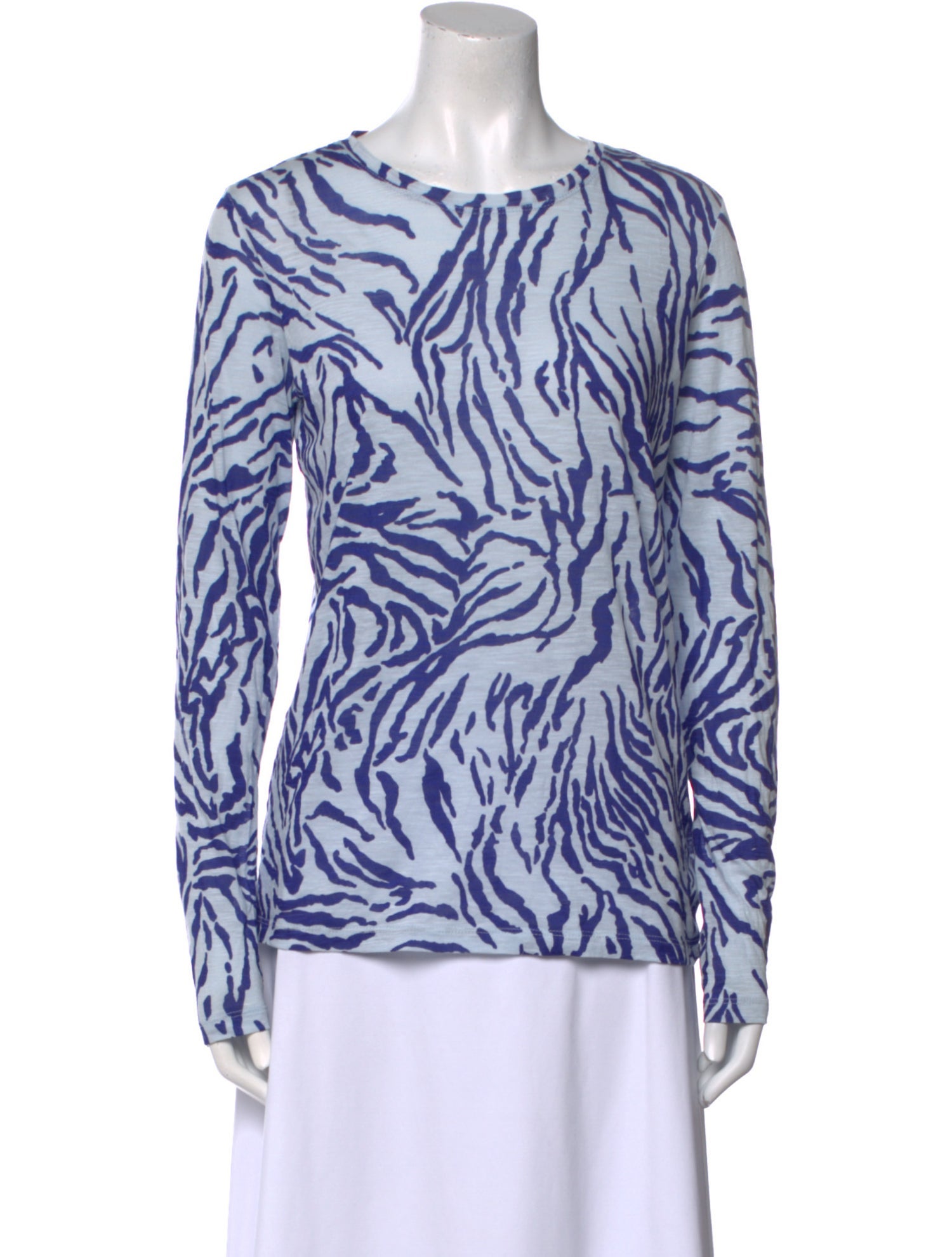 Proenza Schouler Printed Bateau Neckline Blouse