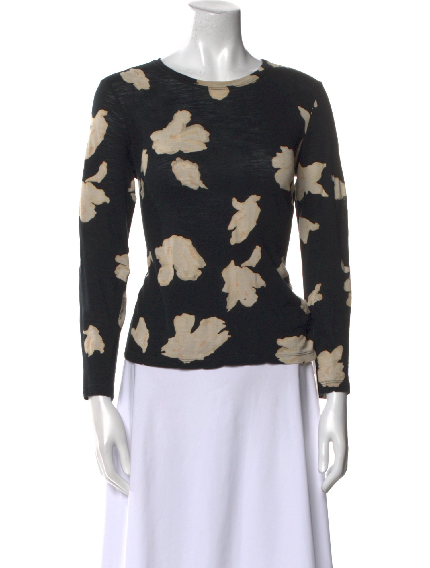 Proenza Schouler Floral Print Bateau Neckline Sweatshirt