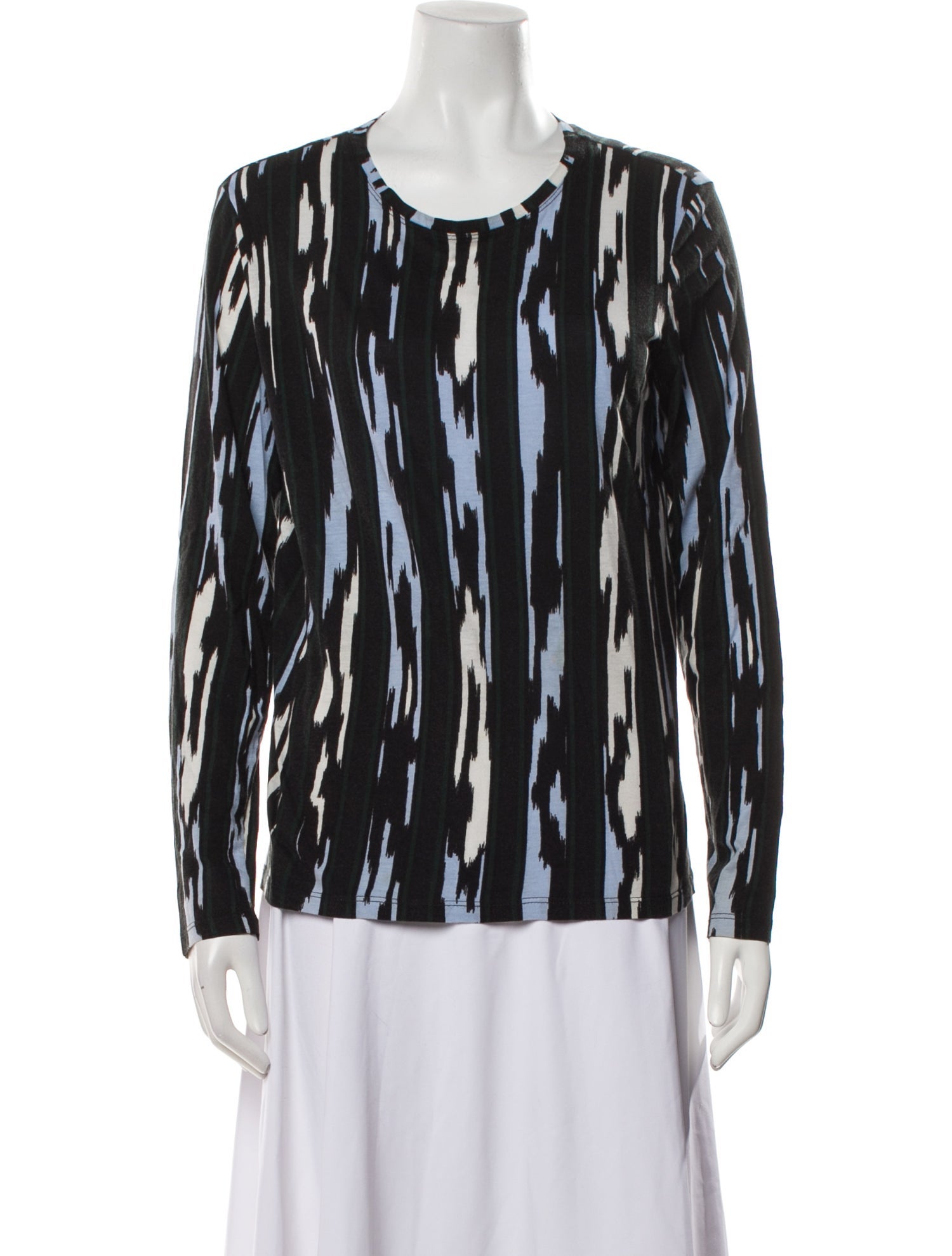 Proenza Schouler Printed Scoop Neck Blouse