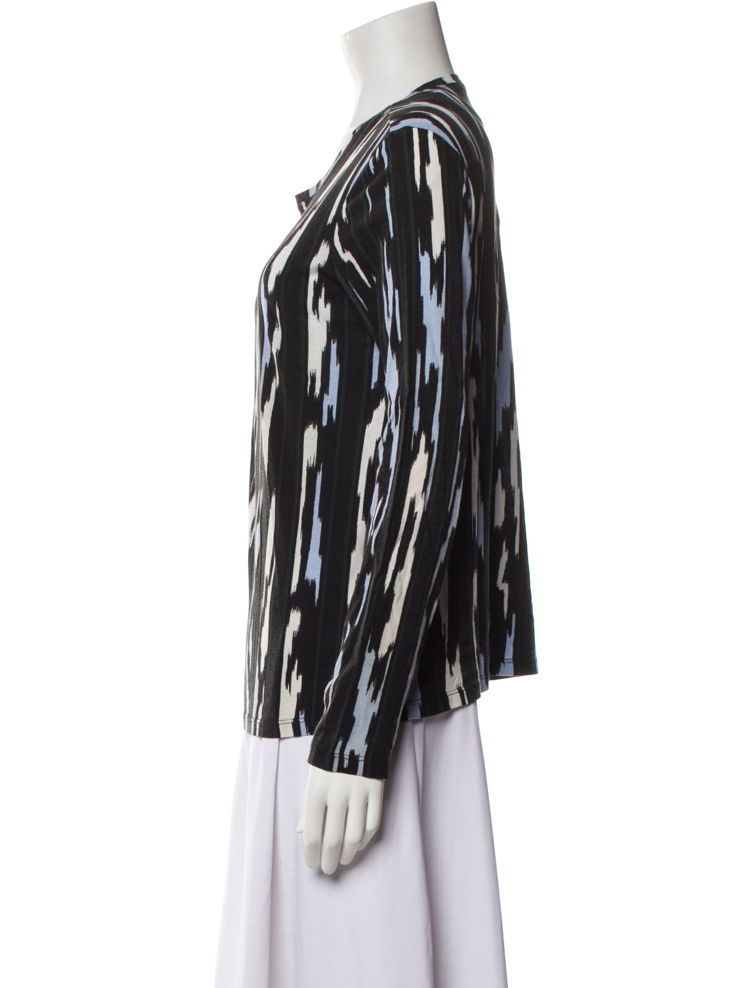 Proenza Schouler Printed Scoop Neck Blouse