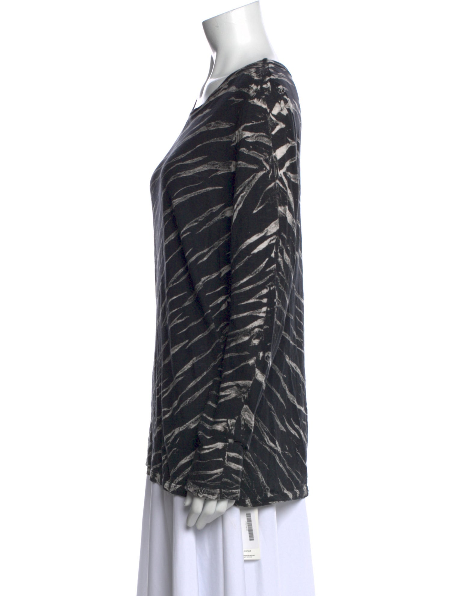 Proenza Schouler Animal Print Scoop Neck Top