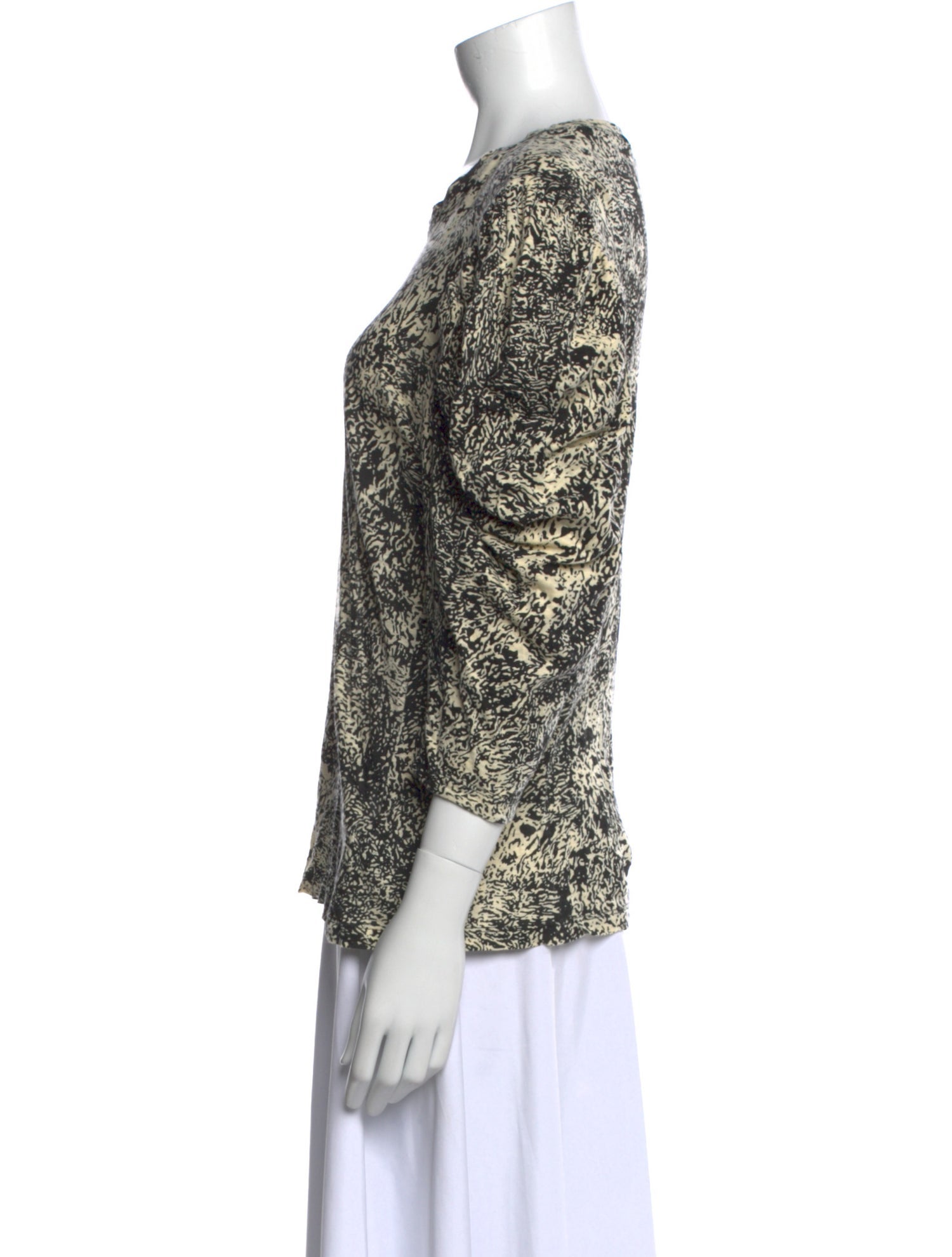 Proenza Schouler Floral Print Crew Neck Blouse