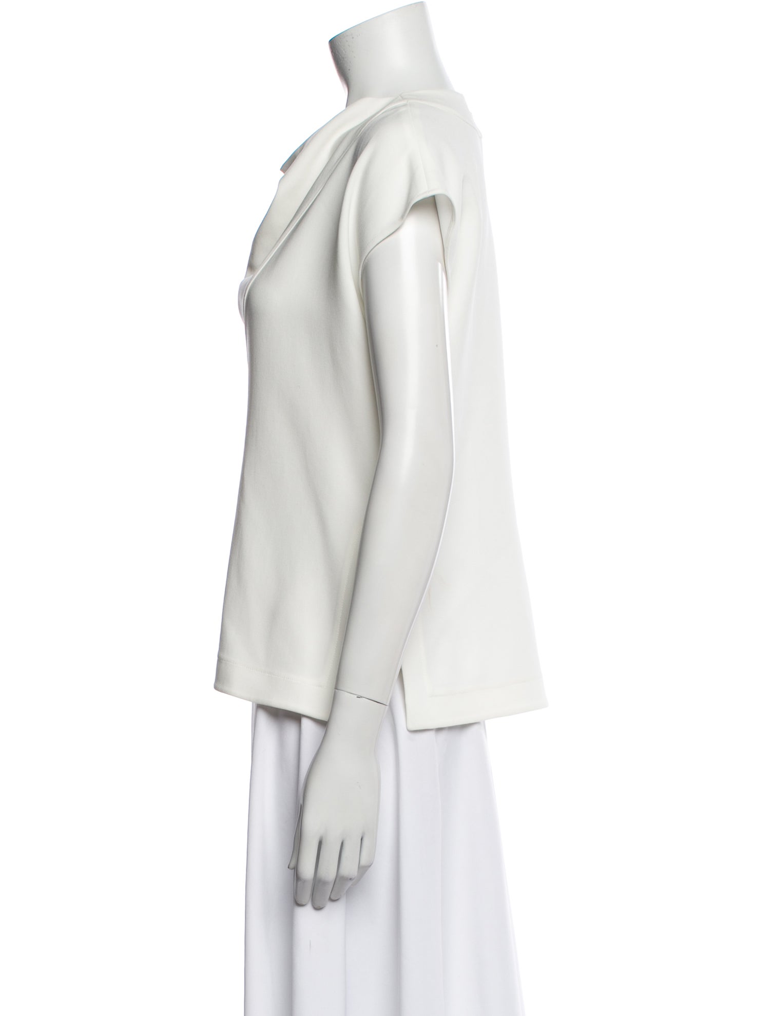 Proenza Schouler Cowl Neck Short Sleeve Blouse