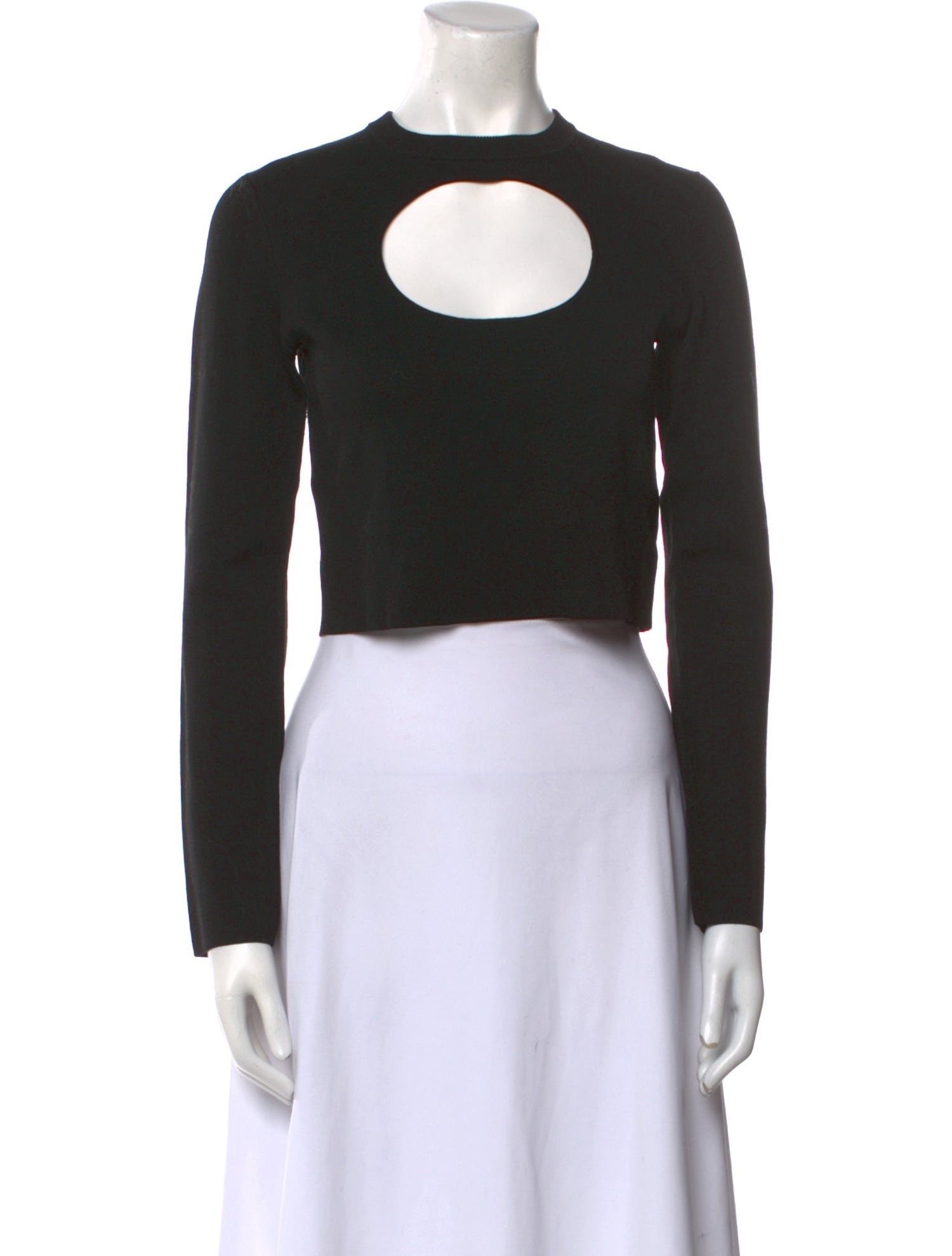 Proenza Schouler Silk Mock Neck Crop Top